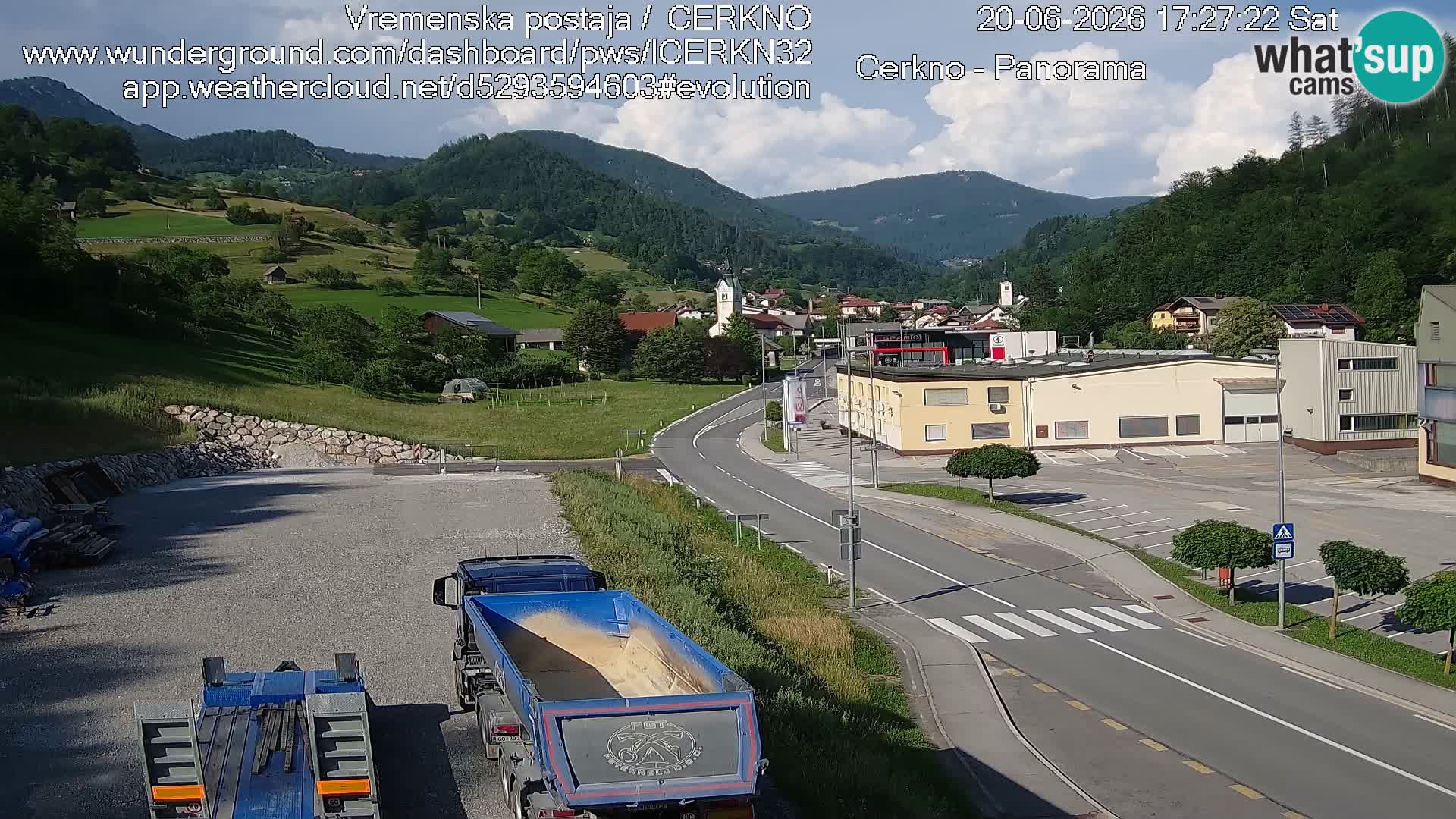 Cerkno city entrance Live Webcam