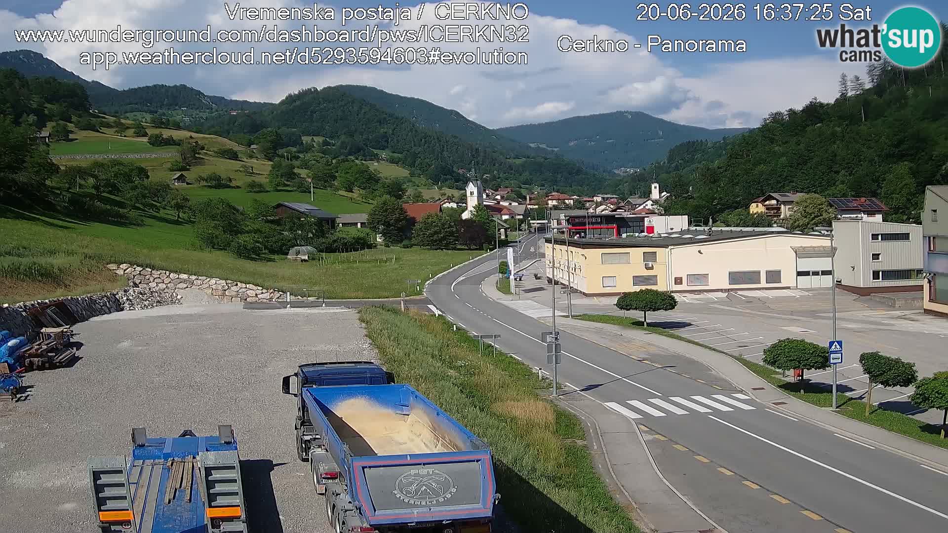 Cerkno city entrance Live Webcam