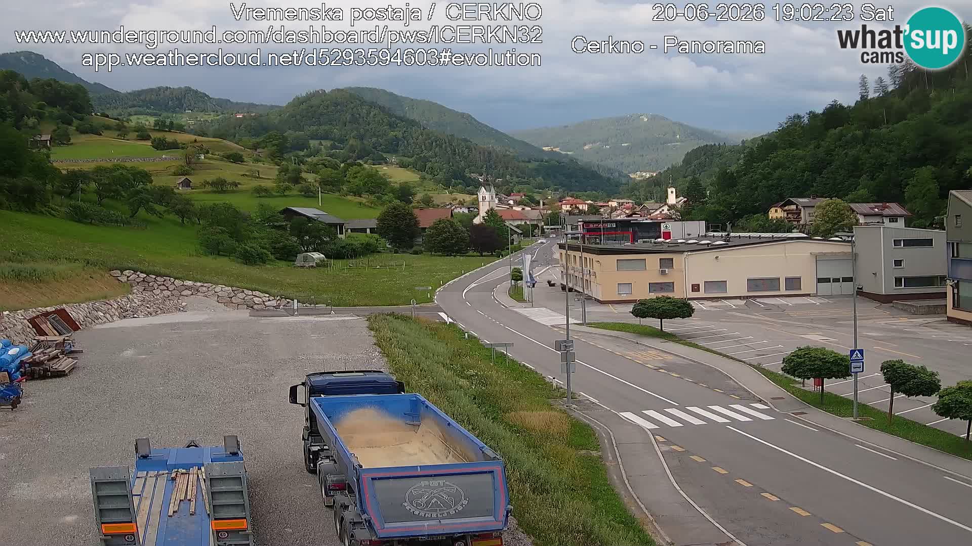 Cerkno city entrance Live Webcam
