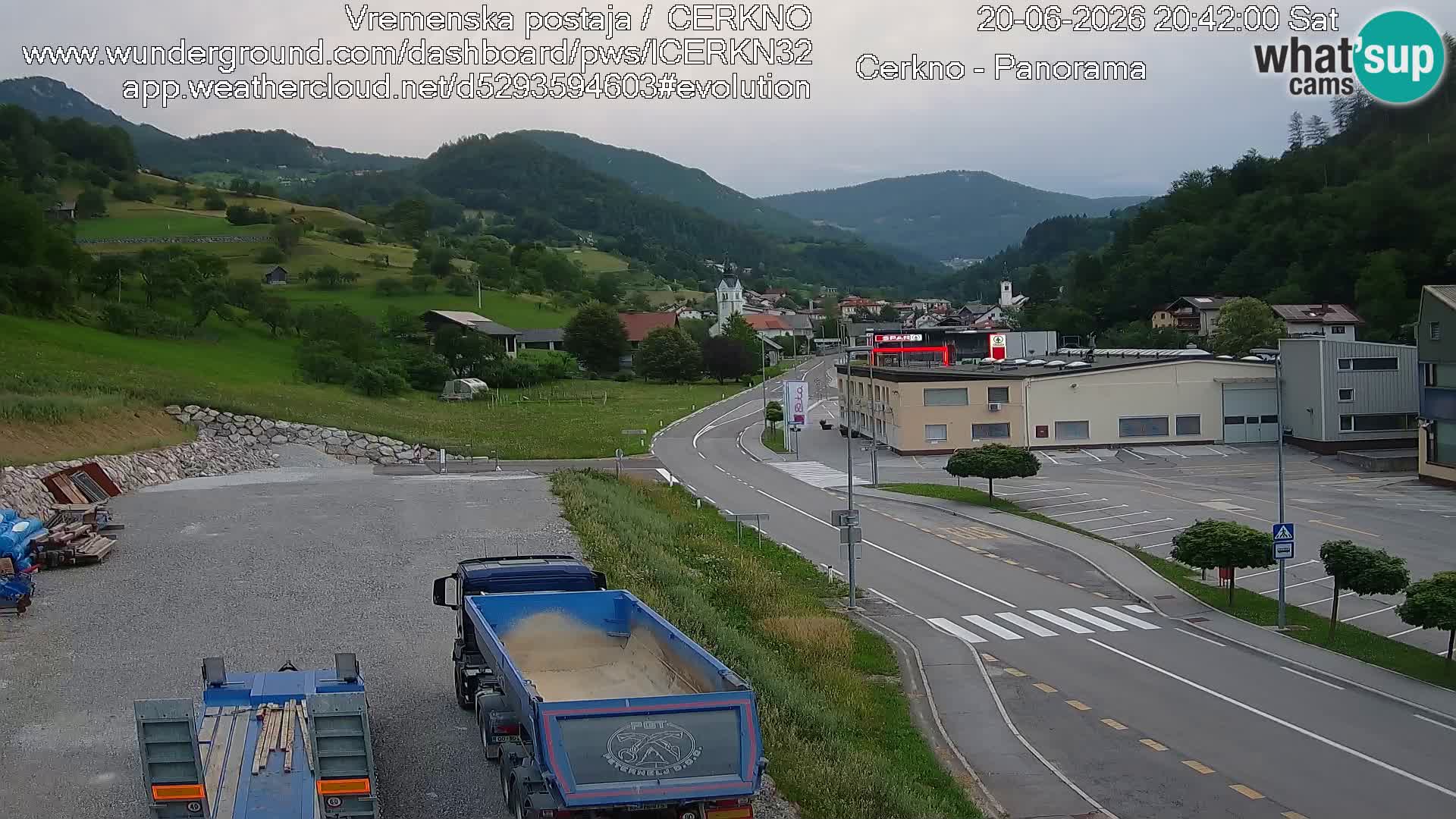 Cerkno entrada a la ciudad Webcam en vivo