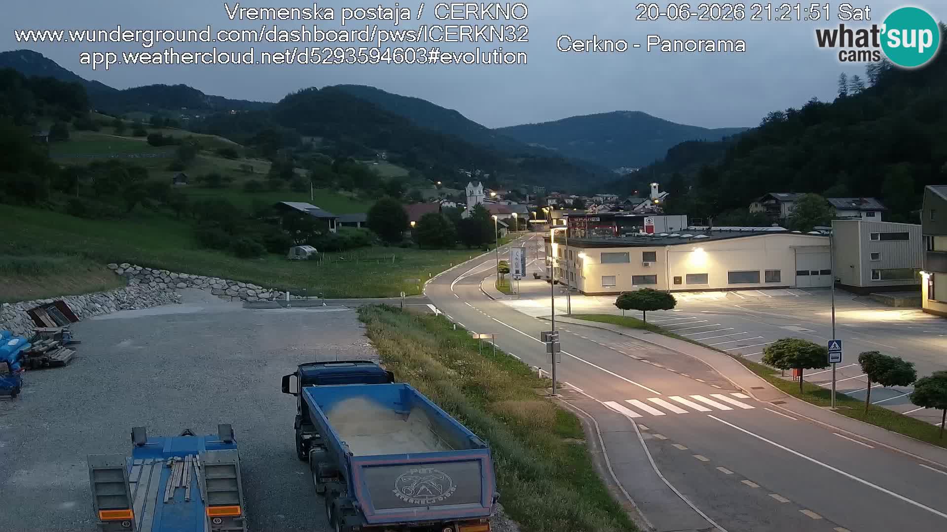 Cerkno entrada a la ciudad Webcam en vivo