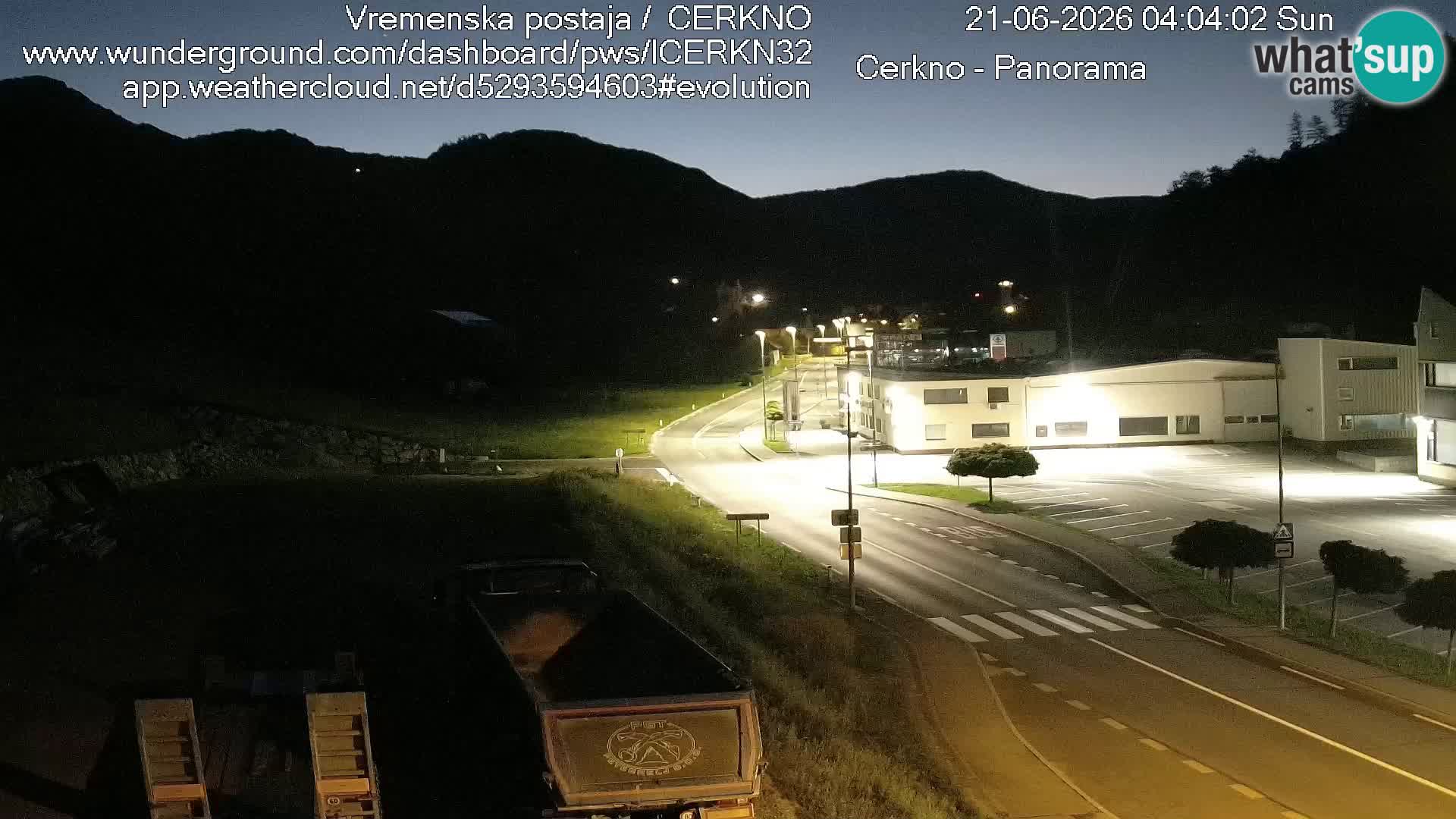 Cerkno city entrance Live Webcam