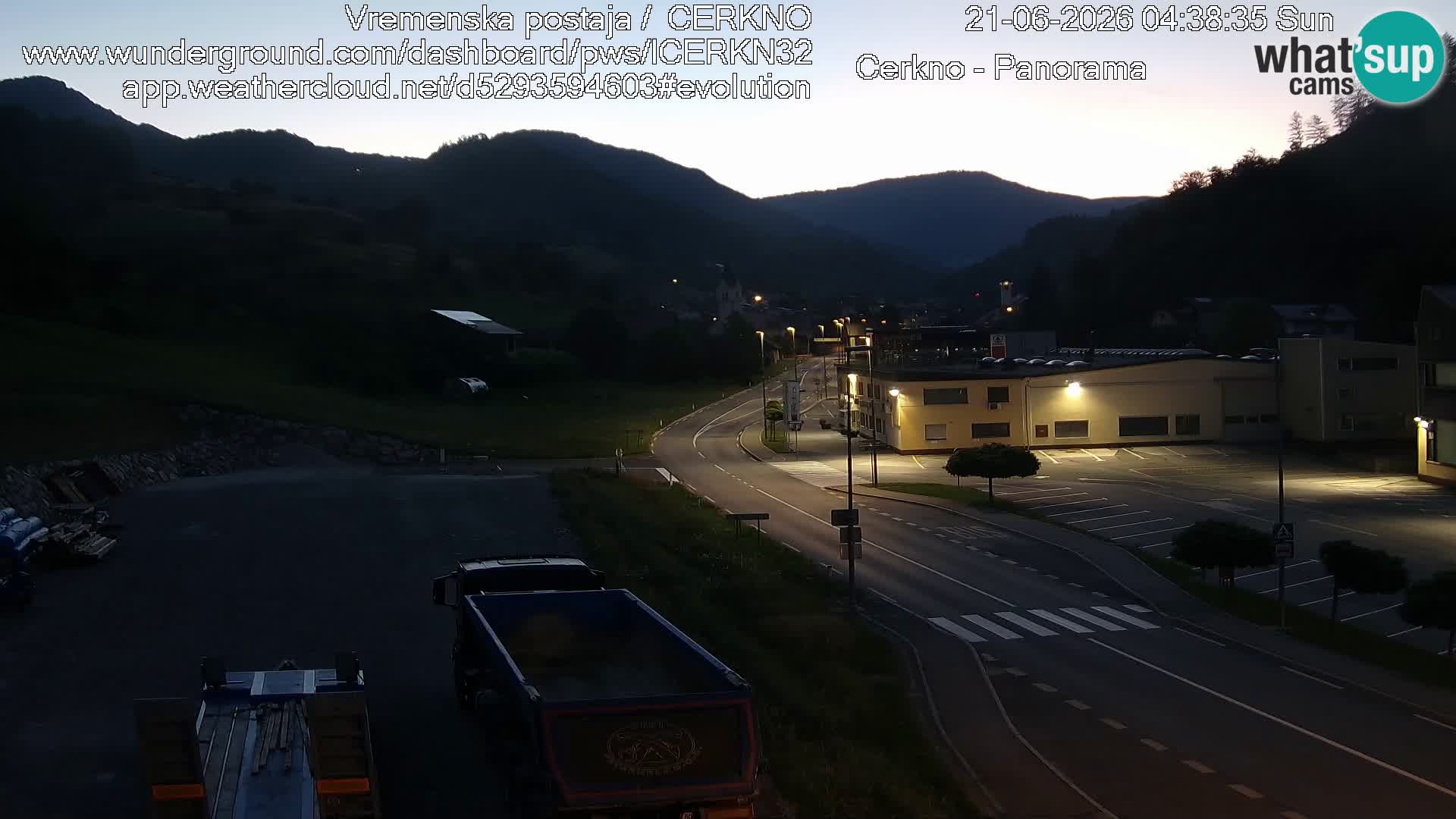 Cerkno city entrance Live Webcam