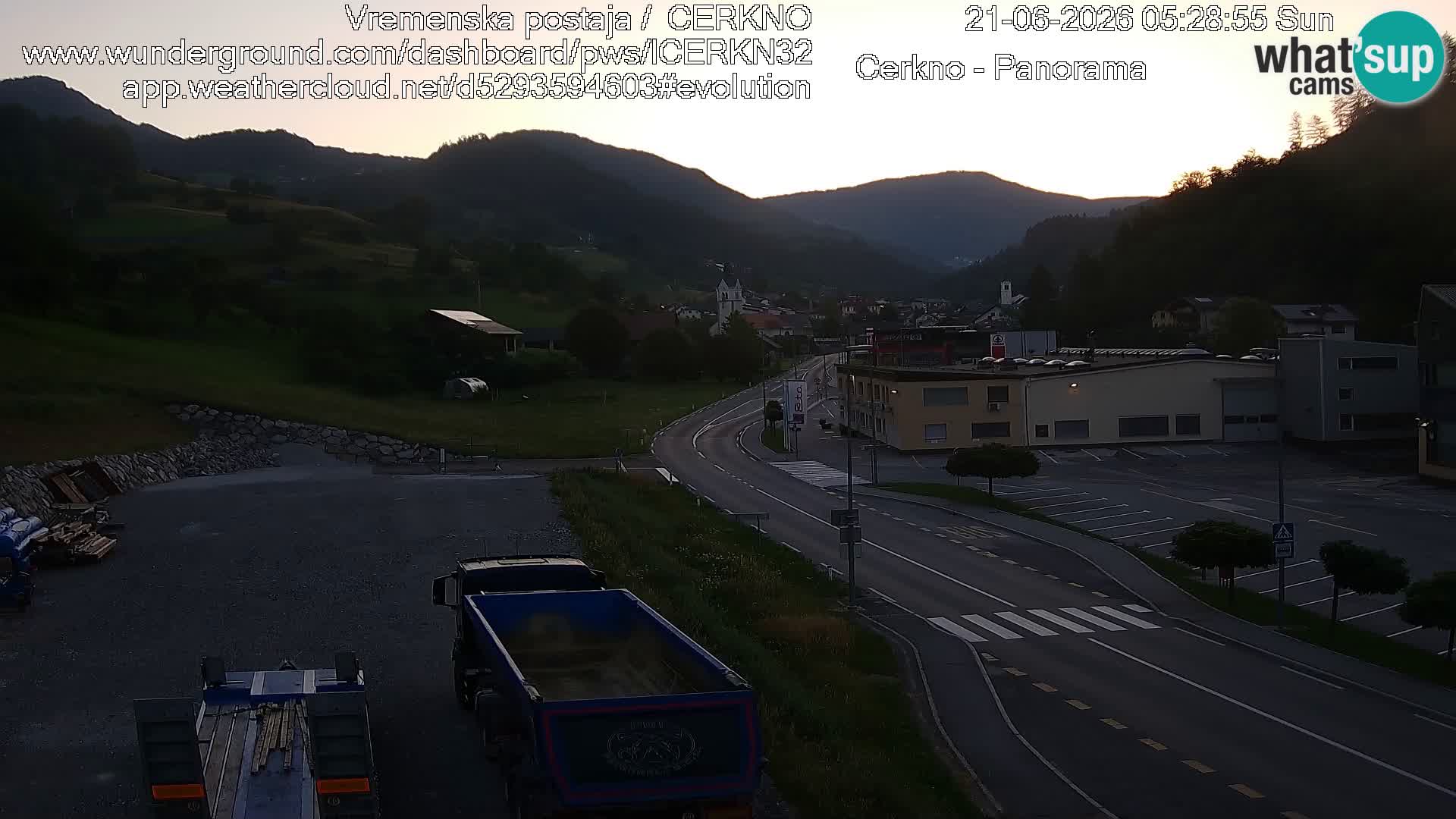 Cerkno city entrance Live Webcam