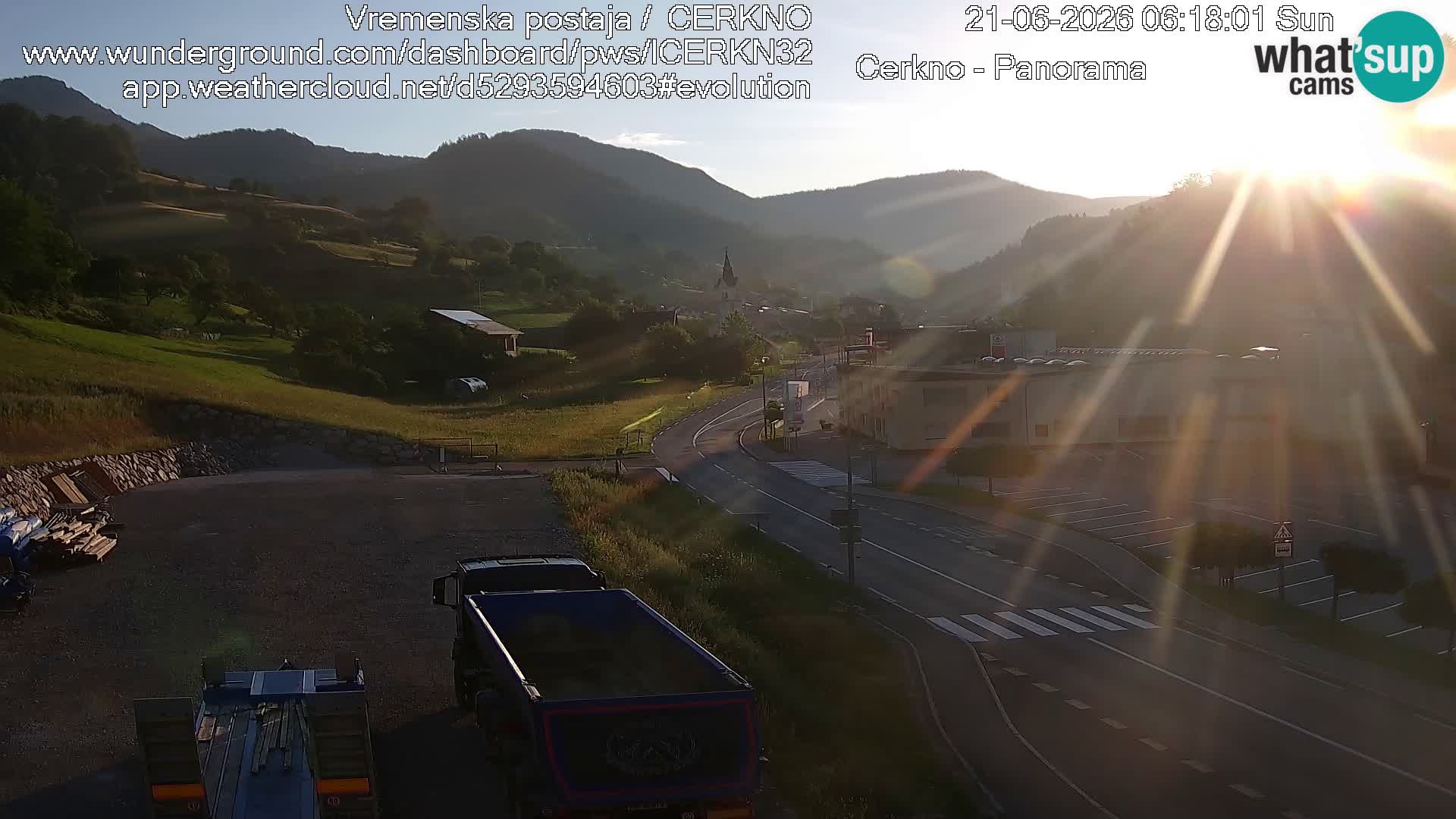 Cerkno city entrance Live Webcam