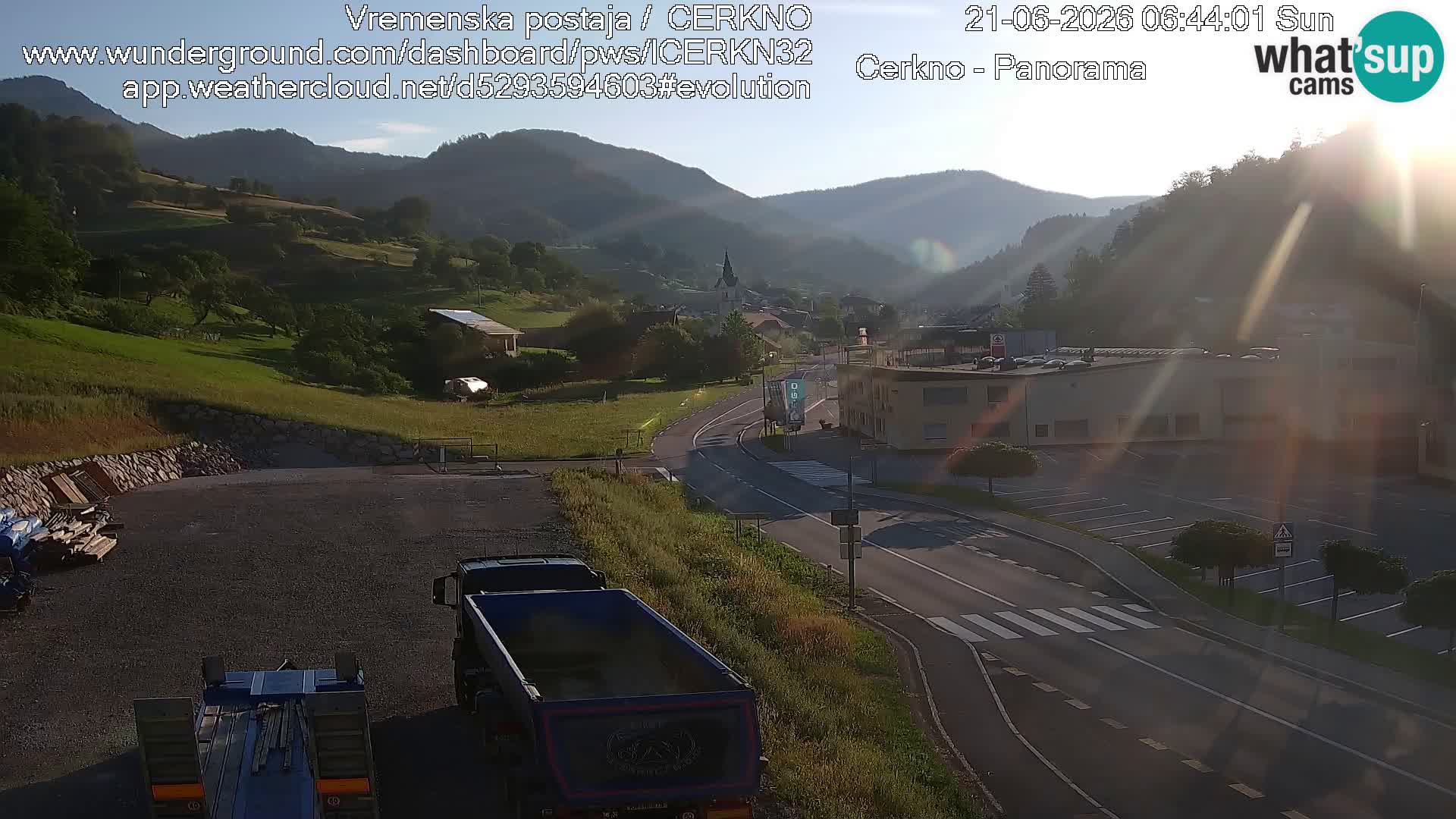 Cerkno city entrance Live Webcam