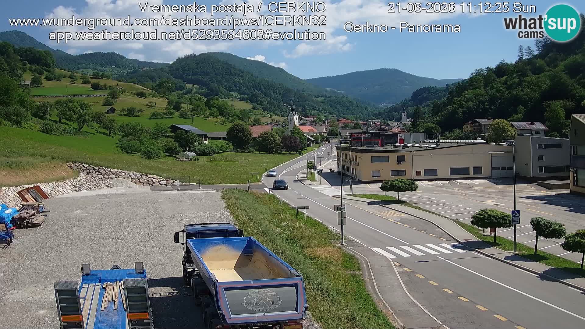 Cerkno city entrance Live Webcam