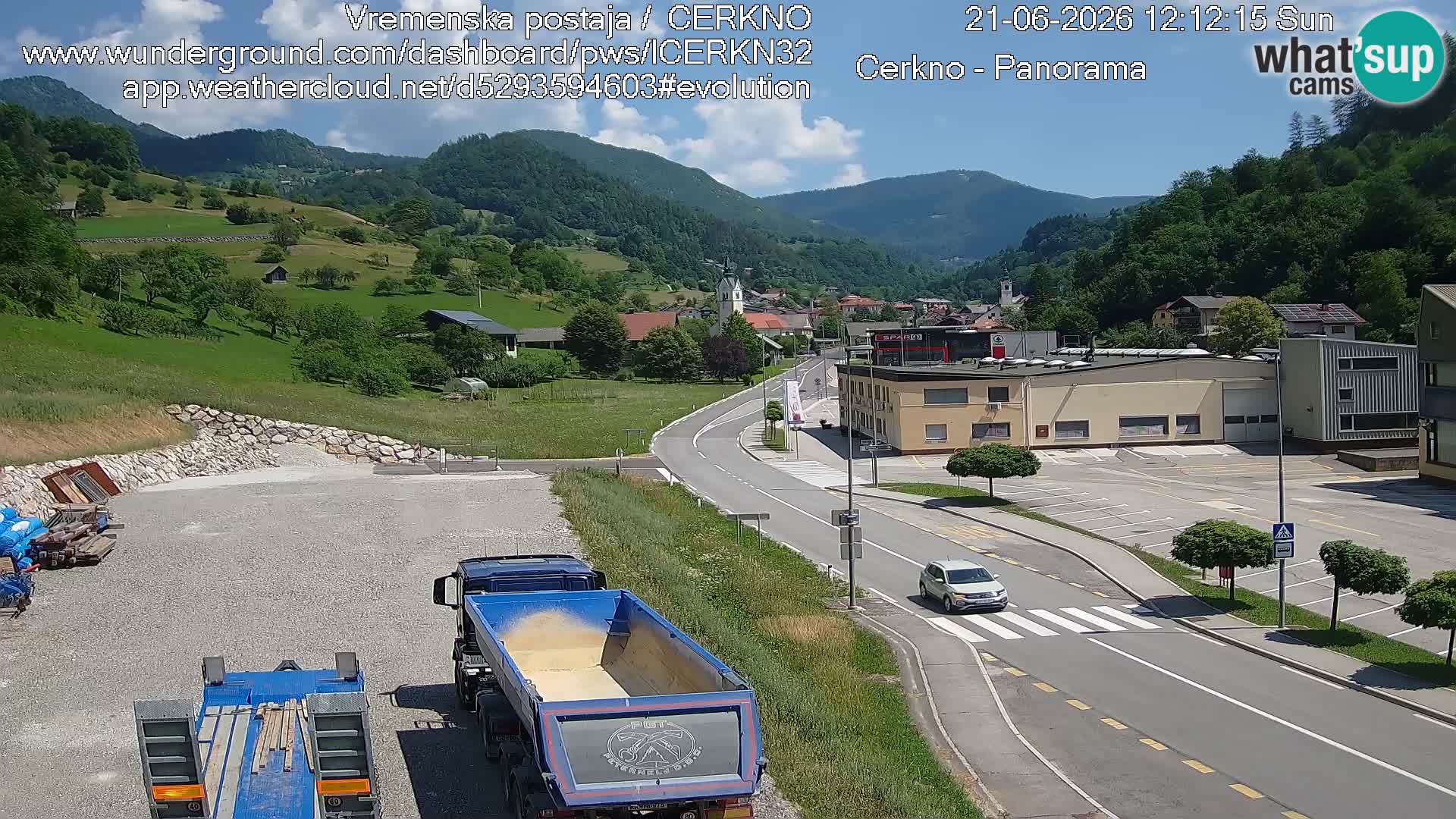 Cerkno city entrance Live Webcam