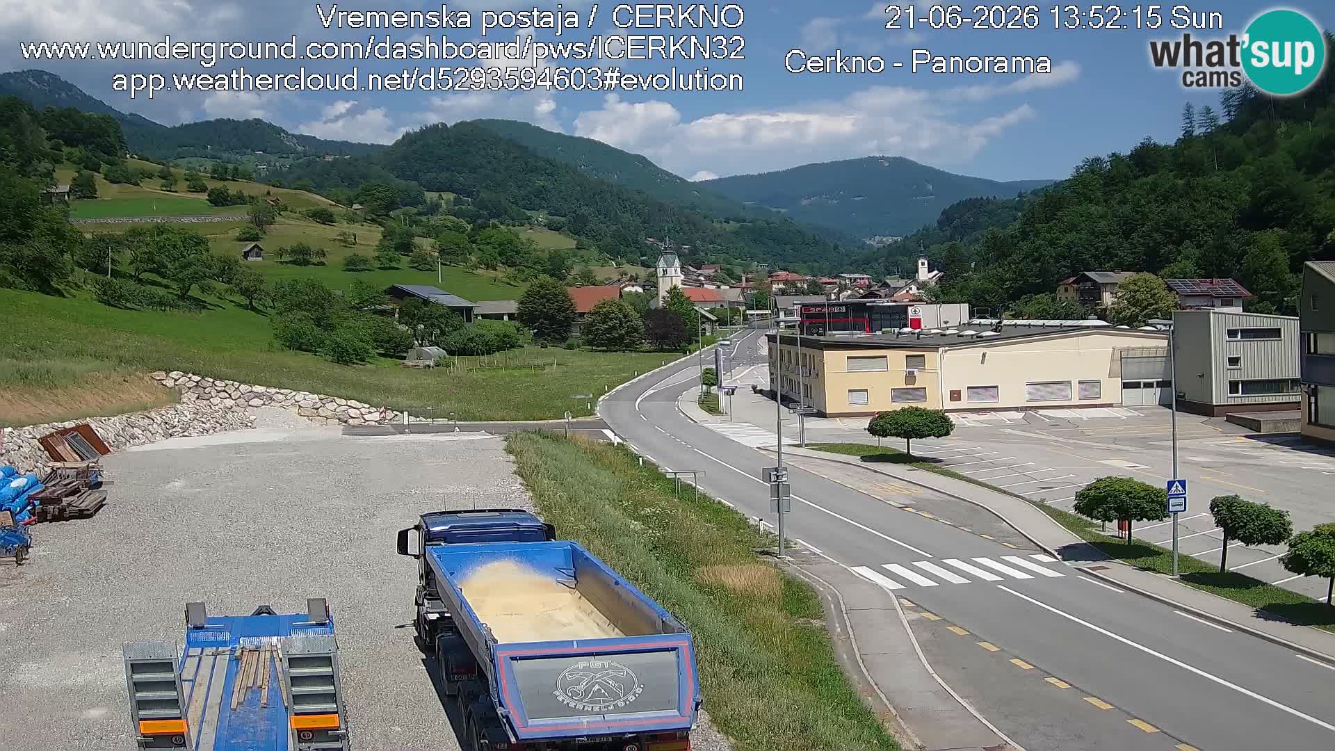 Cerkno city entrance Live Webcam