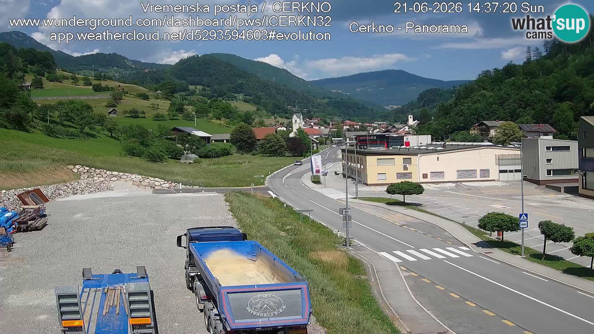Cerkno city entrance Live Webcam