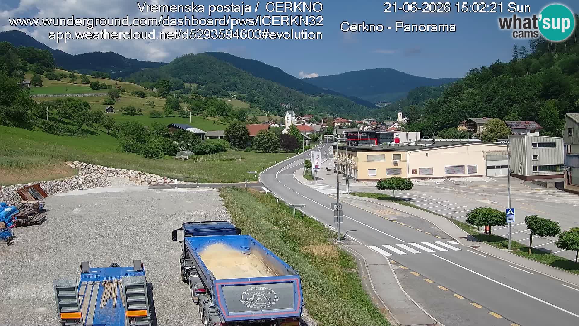 Cerkno city entrance Live Webcam