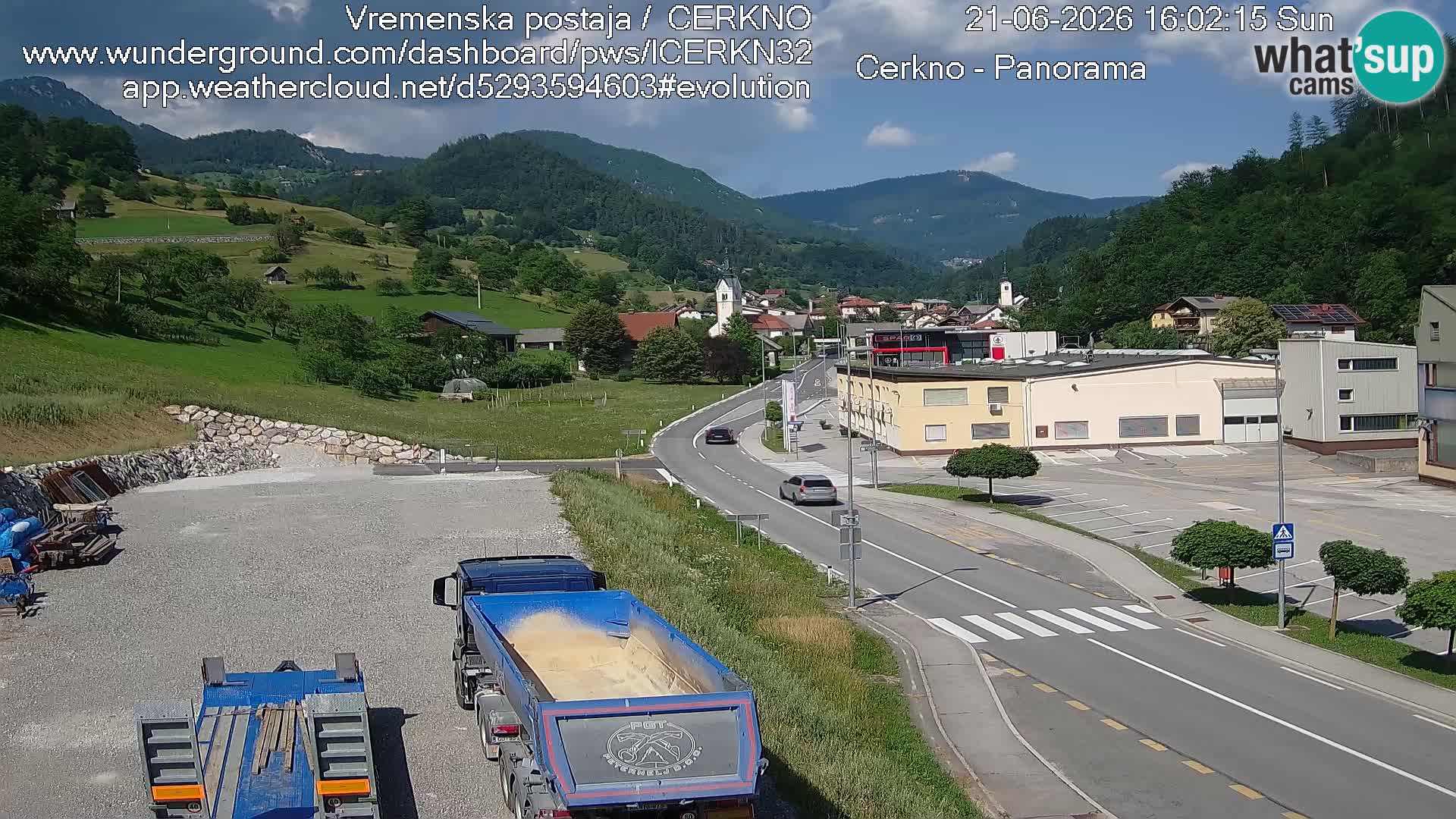 Cerkno city entrance Live Webcam