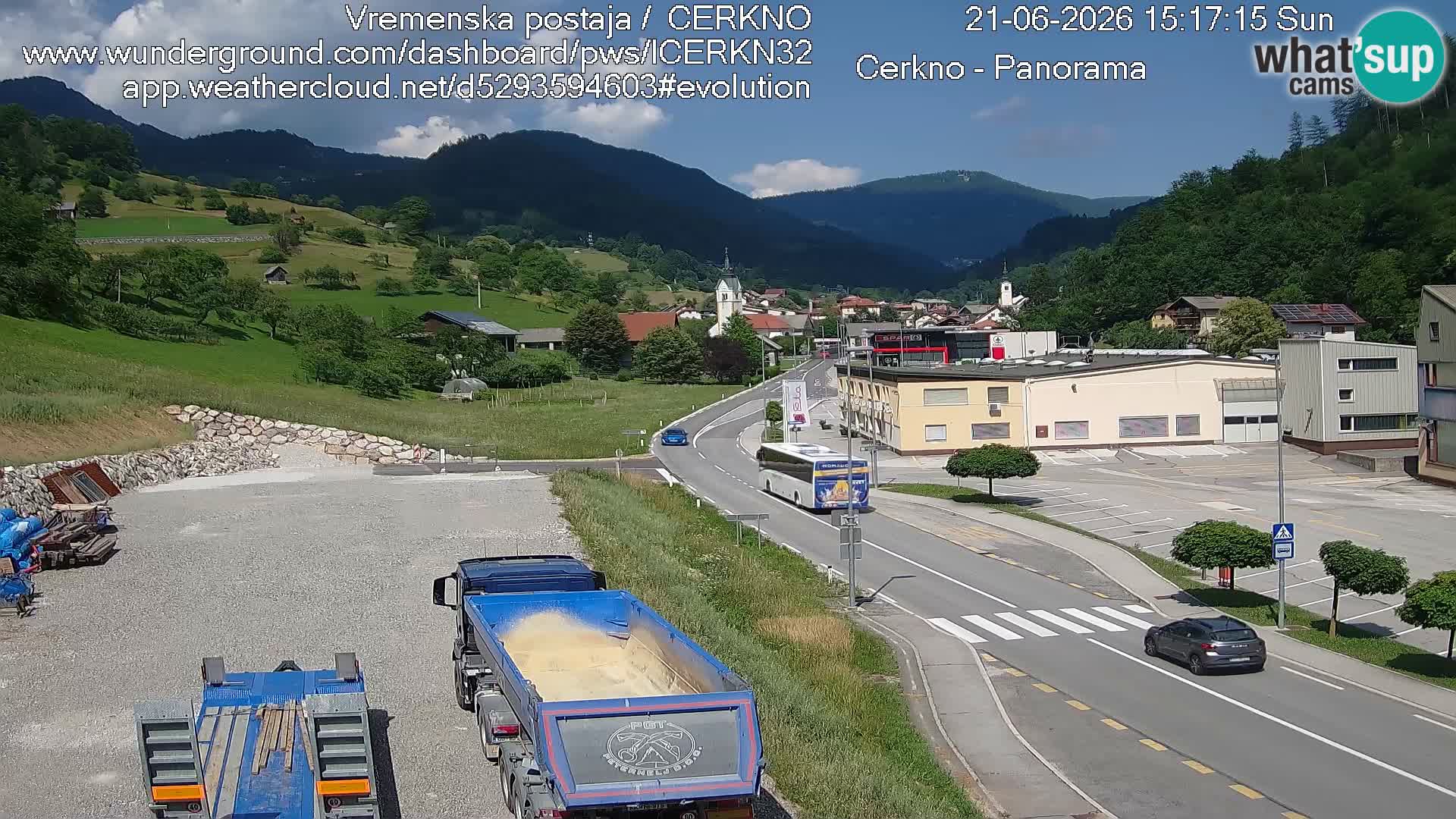 Cerkno city entrance Live Webcam