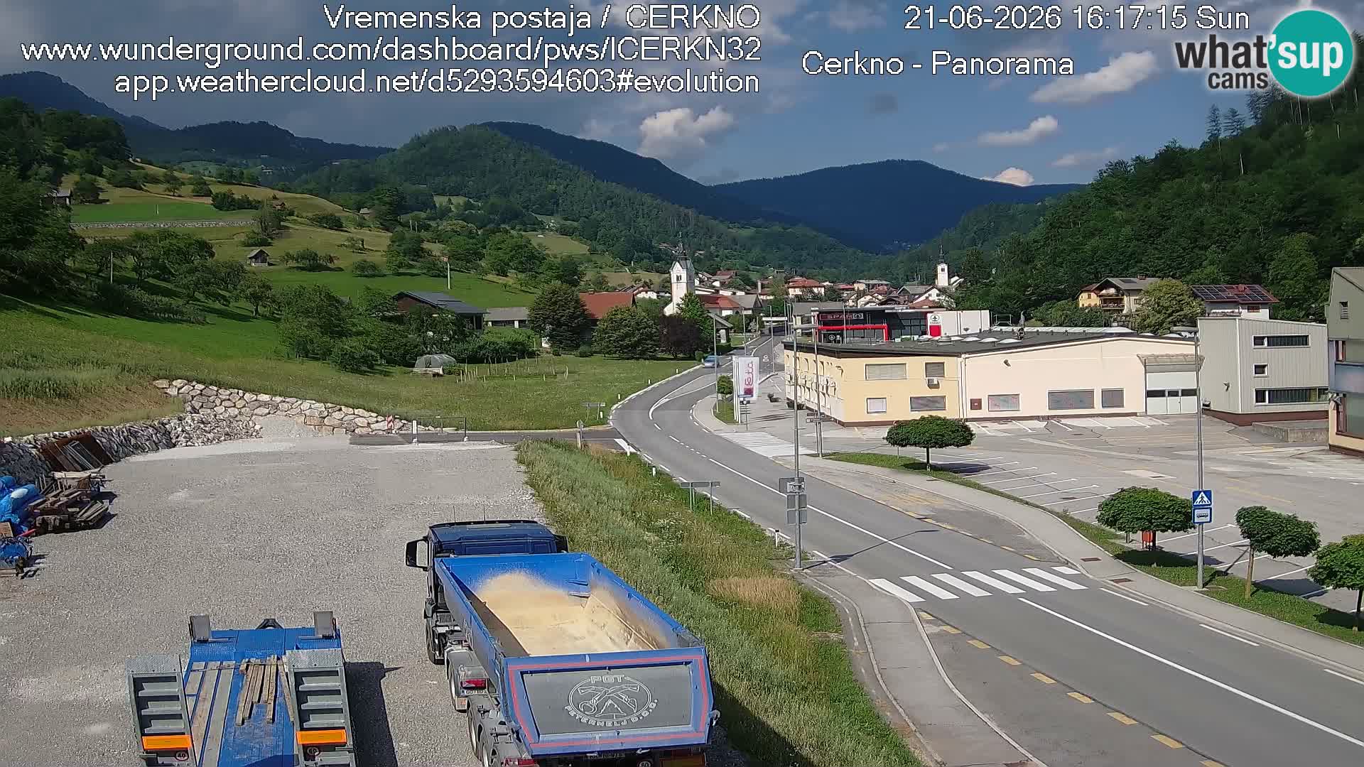 Cerkno city entrance Live Webcam