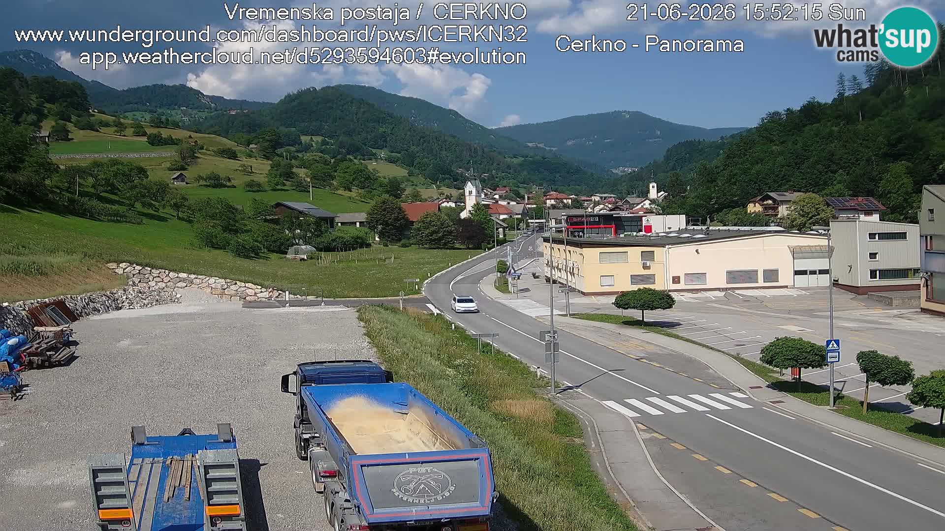 Cerkno city entrance Live Webcam