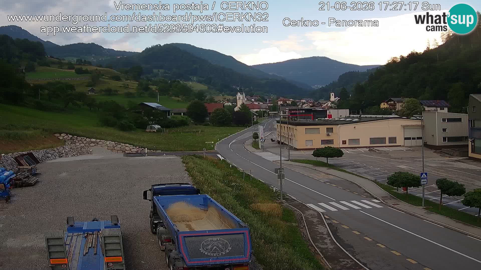 Cerkno city entrance Live Webcam