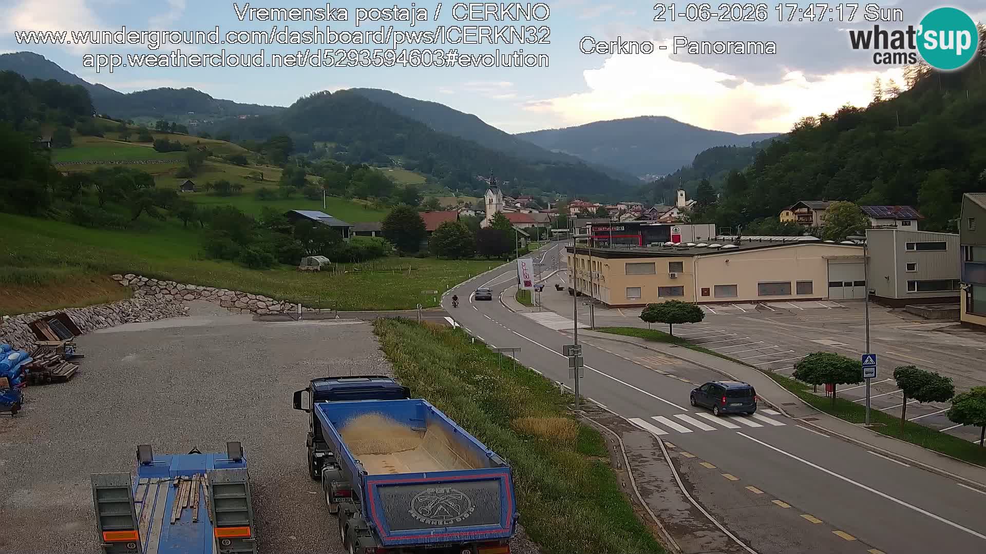 Cerkno city entrance Live Webcam