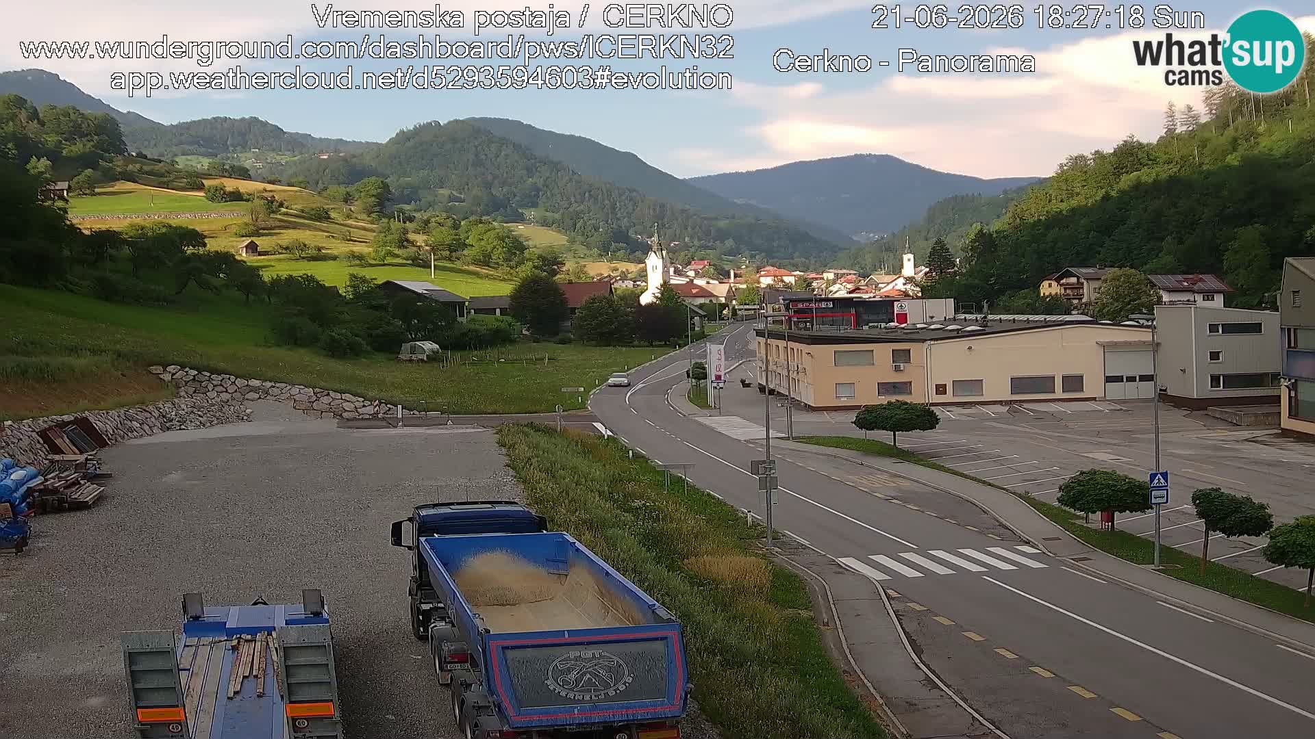 Cerkno city entrance Live Webcam