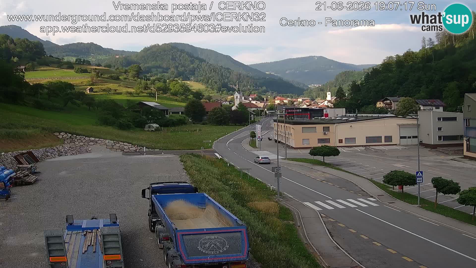 Cerkno city entrance Live Webcam