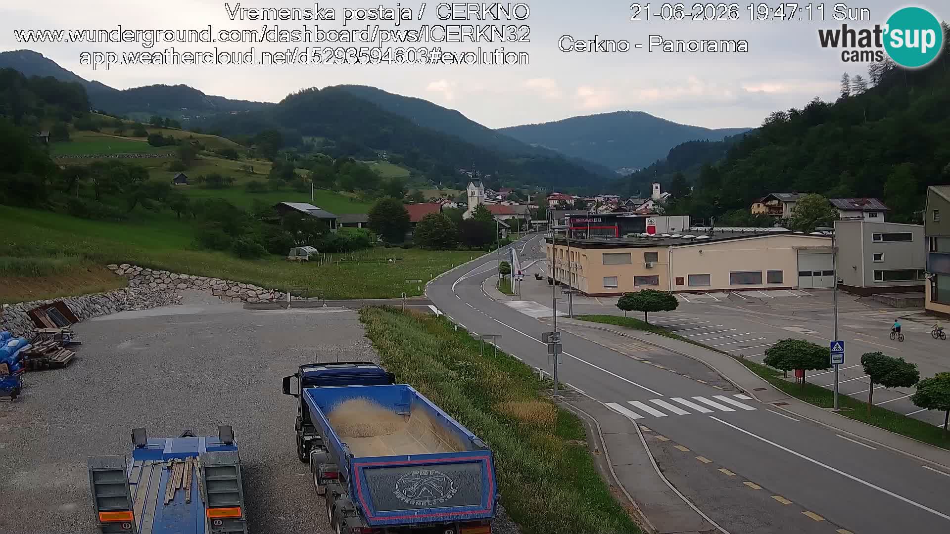 Cerkno city entrance Live Webcam