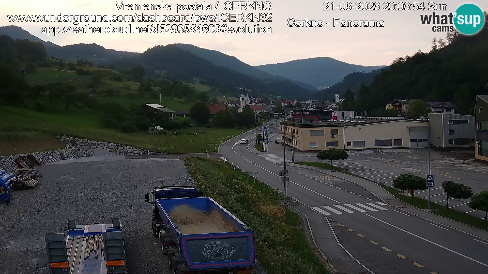 Cerkno city entrance Live Webcam