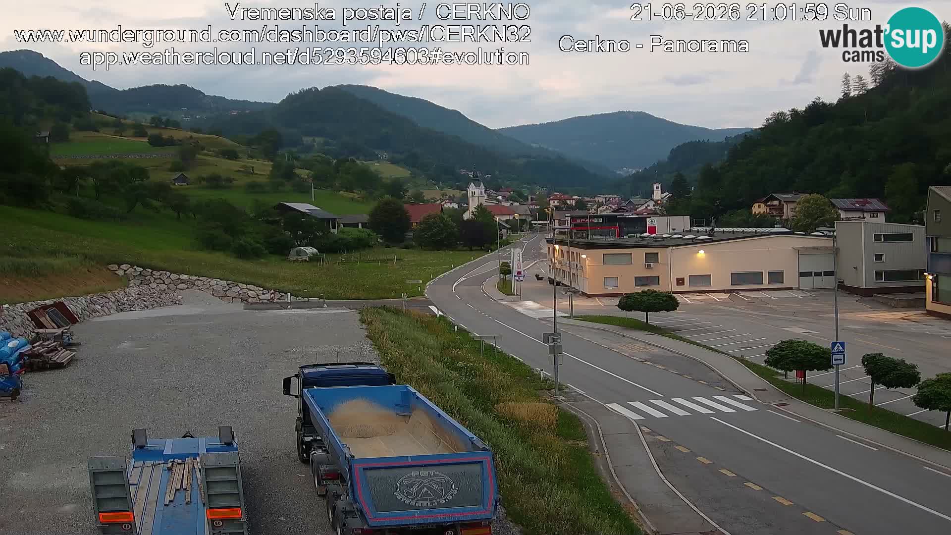 Cerkno city entrance Live Webcam
