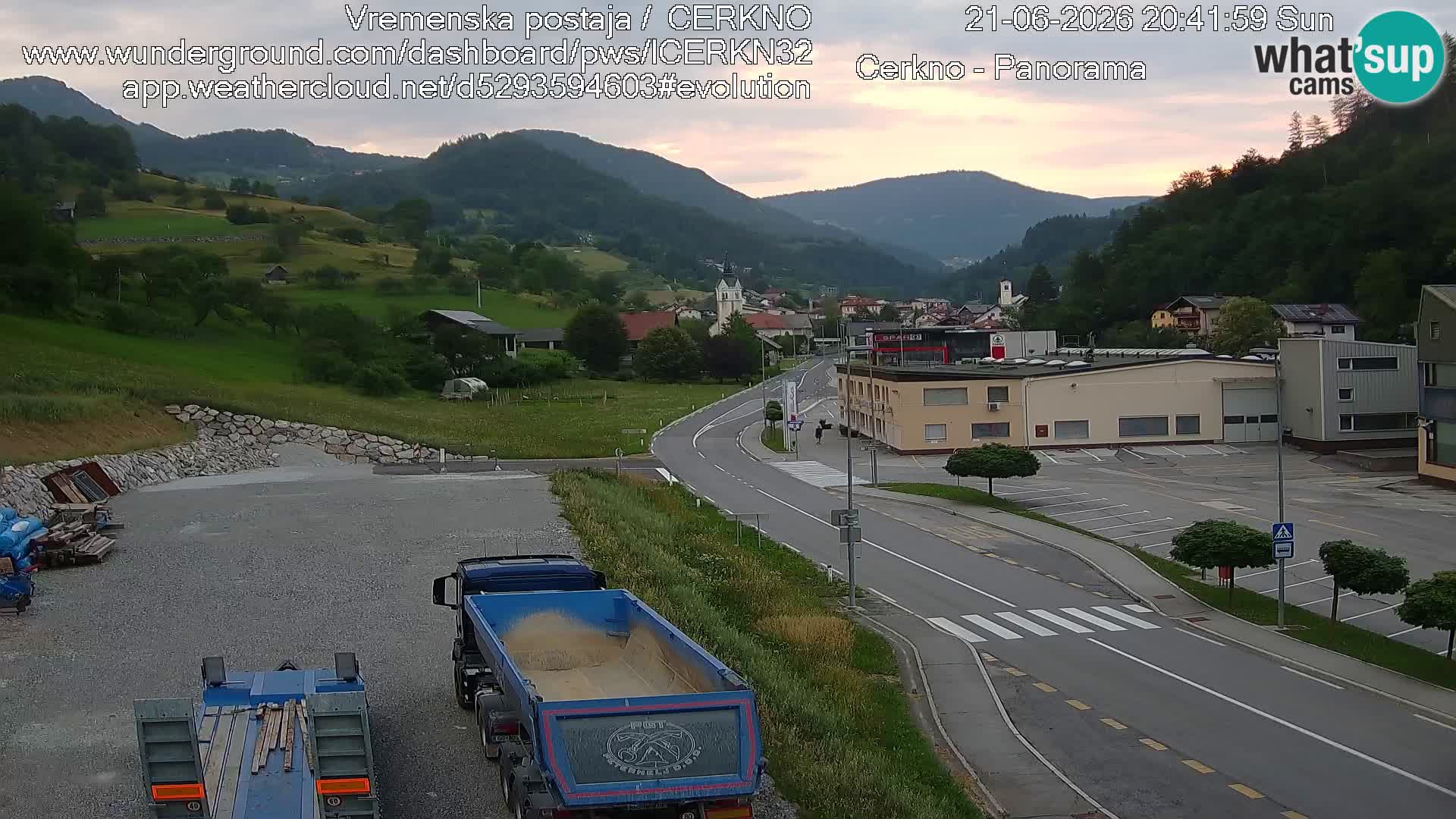 Cerkno city entrance Live Webcam
