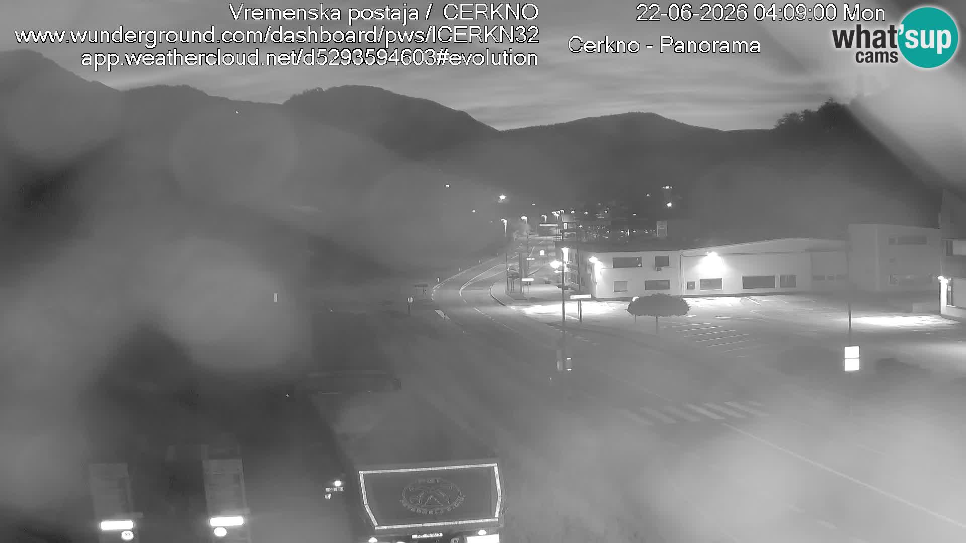 Cerkno city entrance Live Webcam