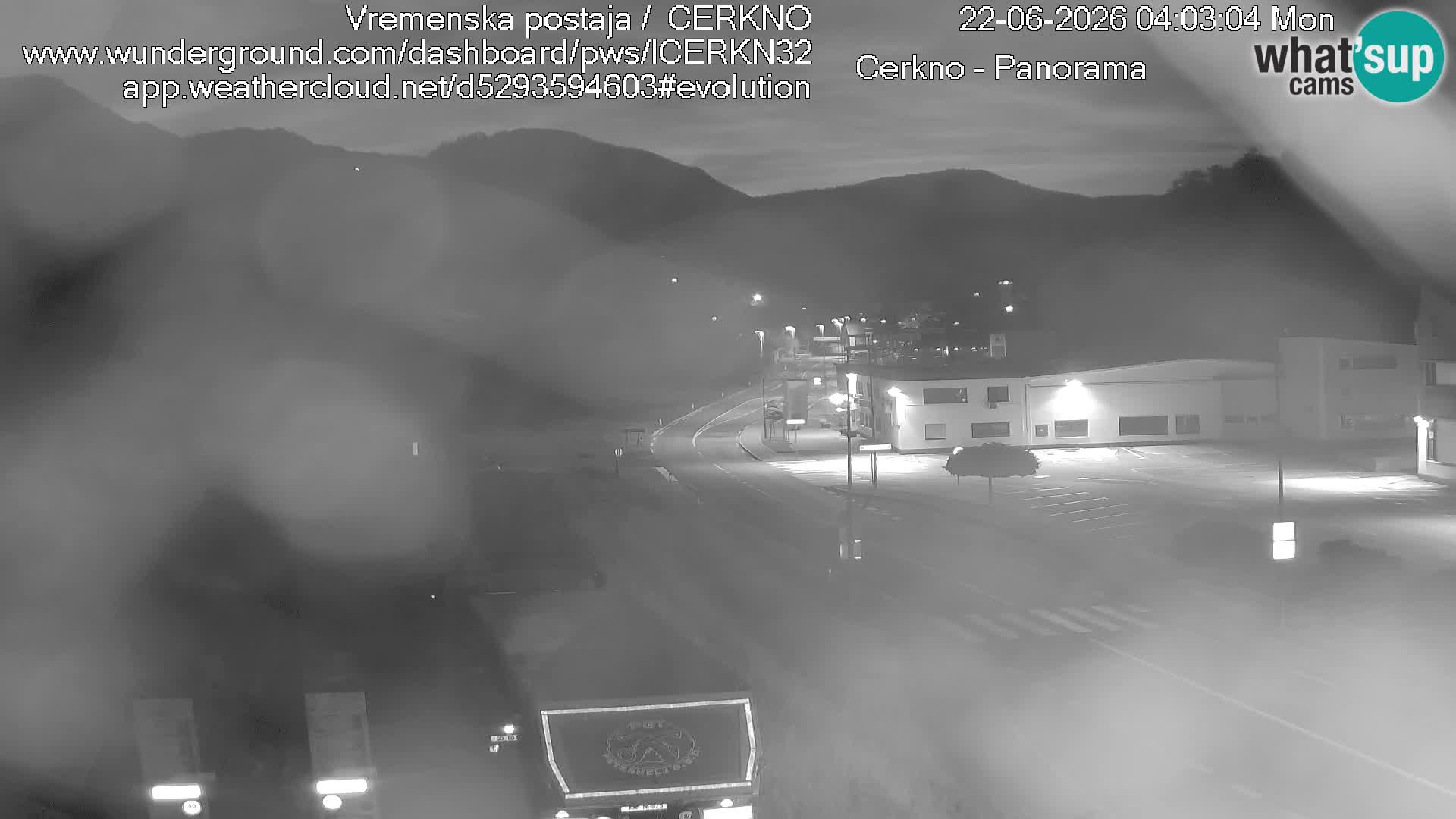 Cerkno city entrance Live Webcam