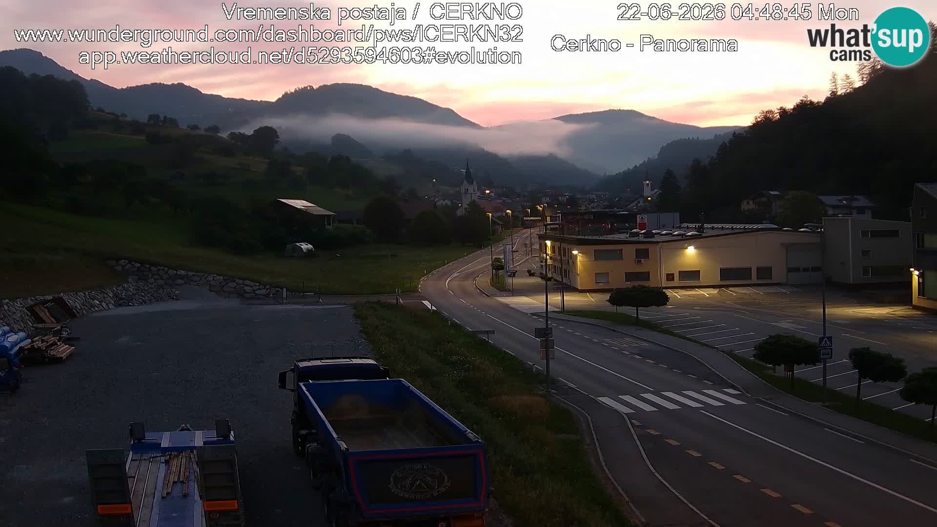 Cerkno city entrance Live Webcam