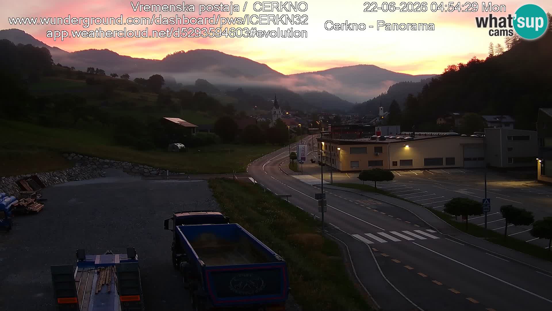 Cerkno city entrance Live Webcam
