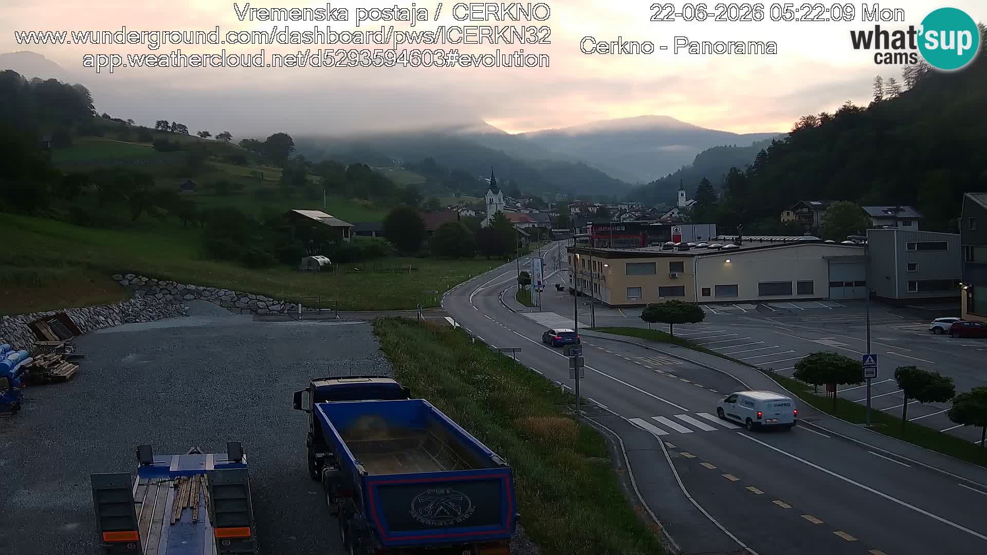 Cerkno city entrance Live Webcam