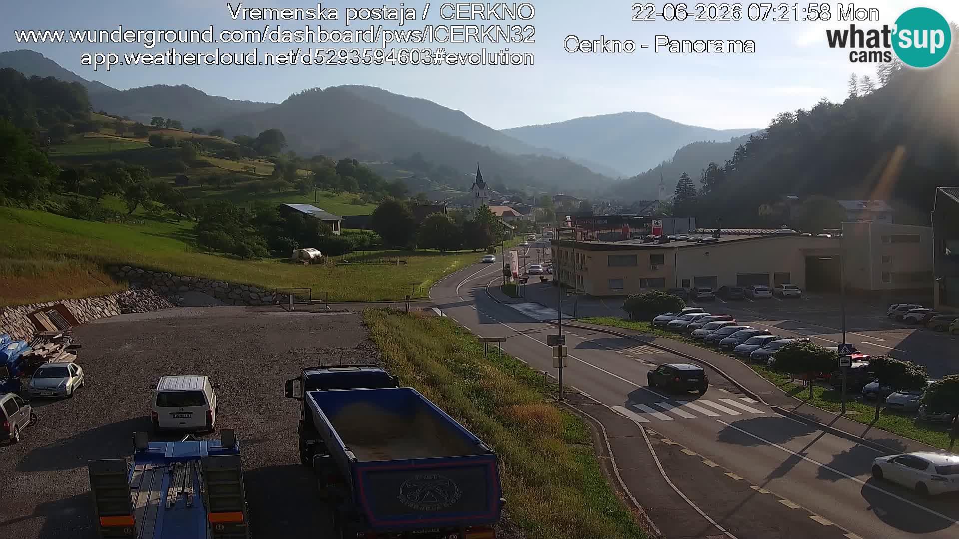 Cerkno entrada a la ciudad Webcam en vivo