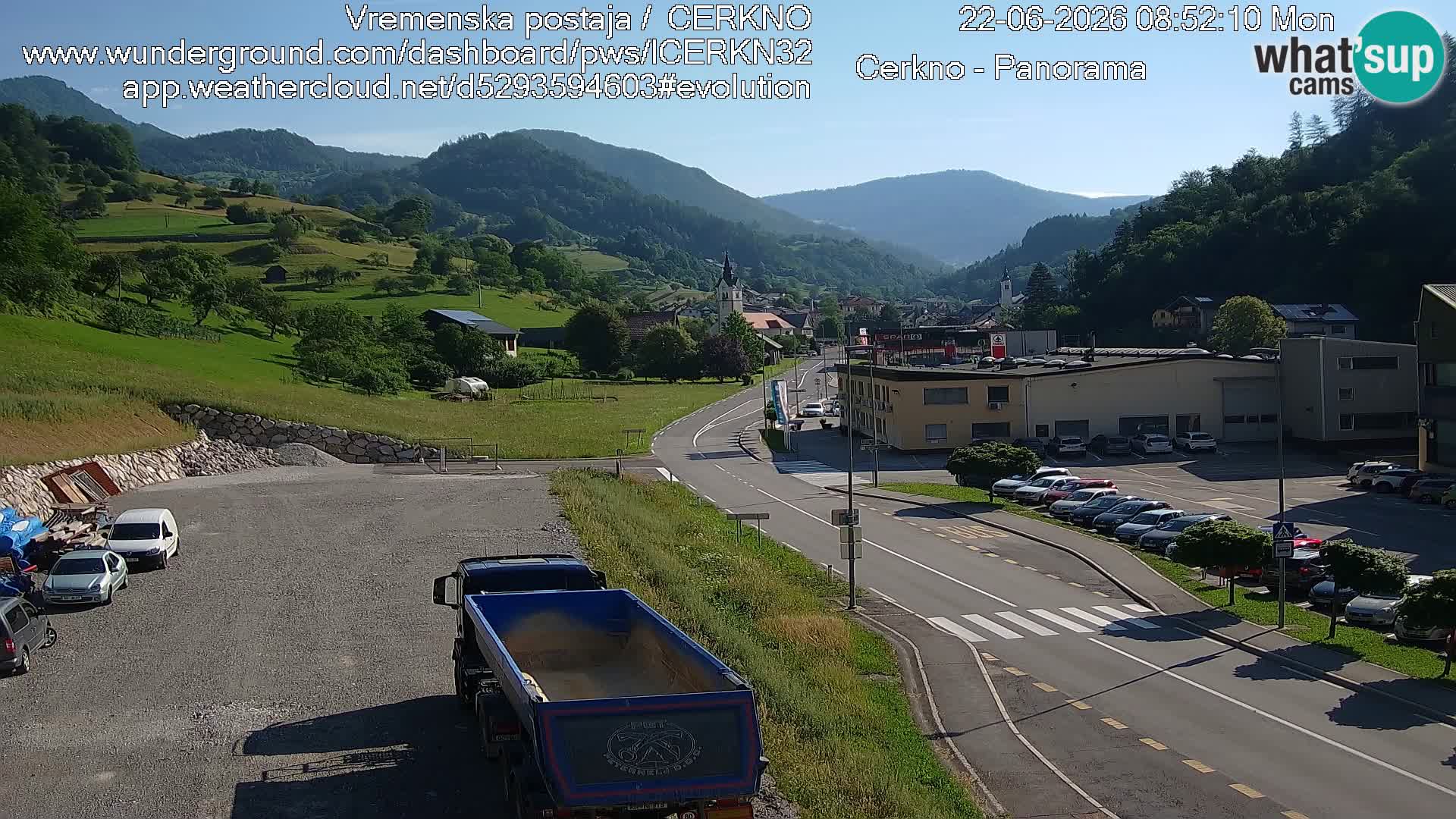 Cerkno city entrance Live Webcam