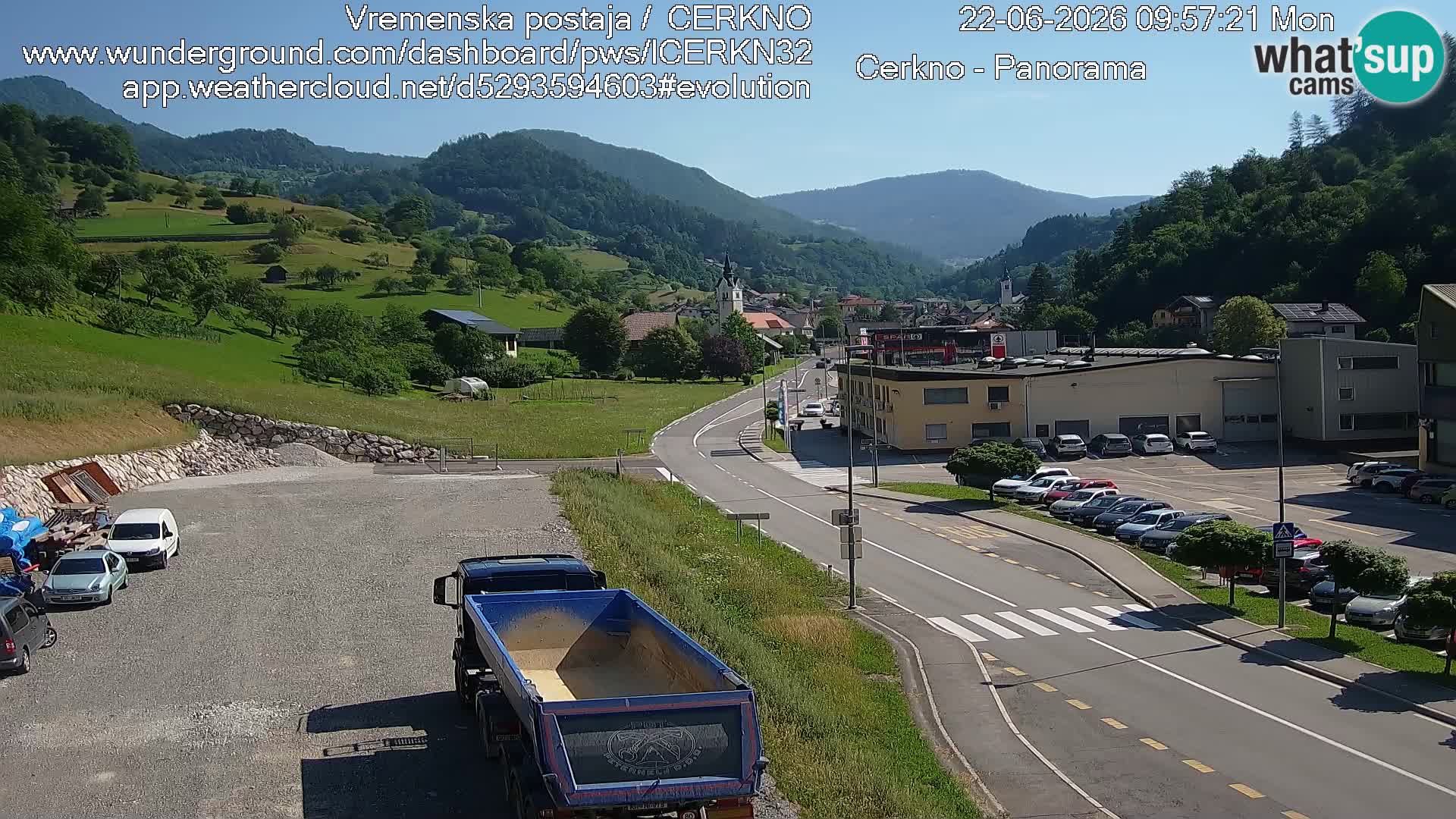 Cerkno entrada a la ciudad Webcam en vivo