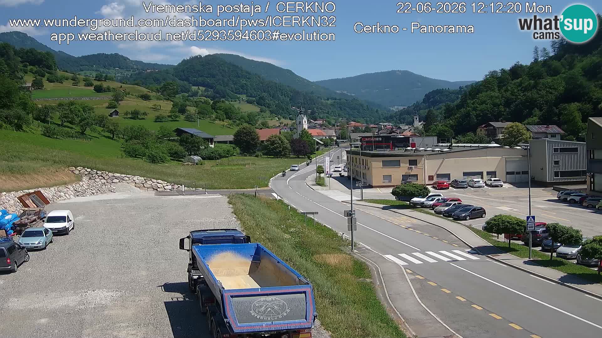 Cerkno entrada a la ciudad Webcam en vivo