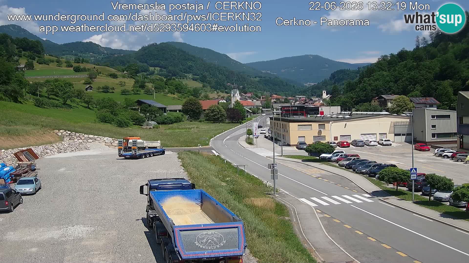 Cerkno city entrance Live Webcam