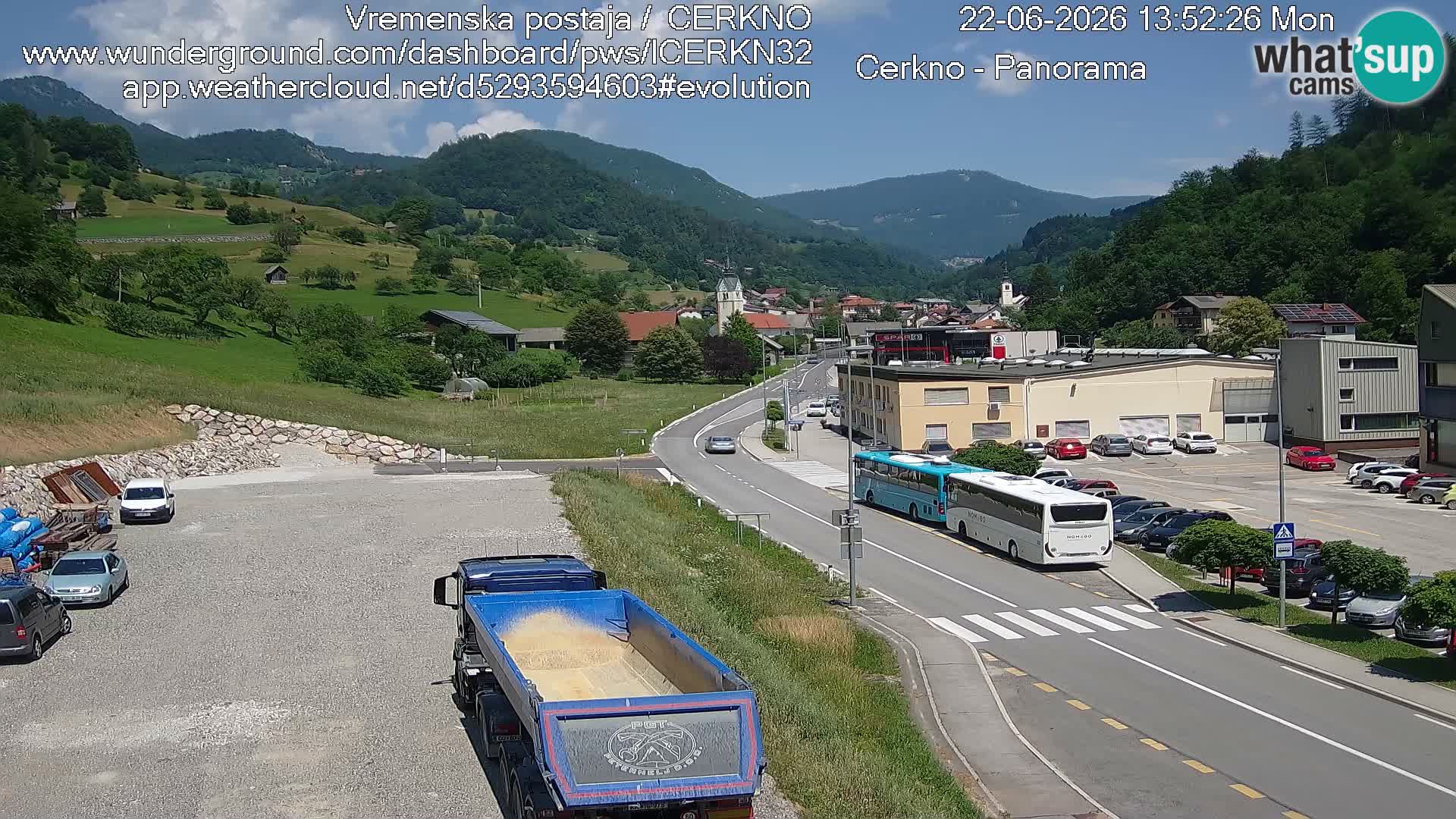 Cerkno city entrance Live Webcam