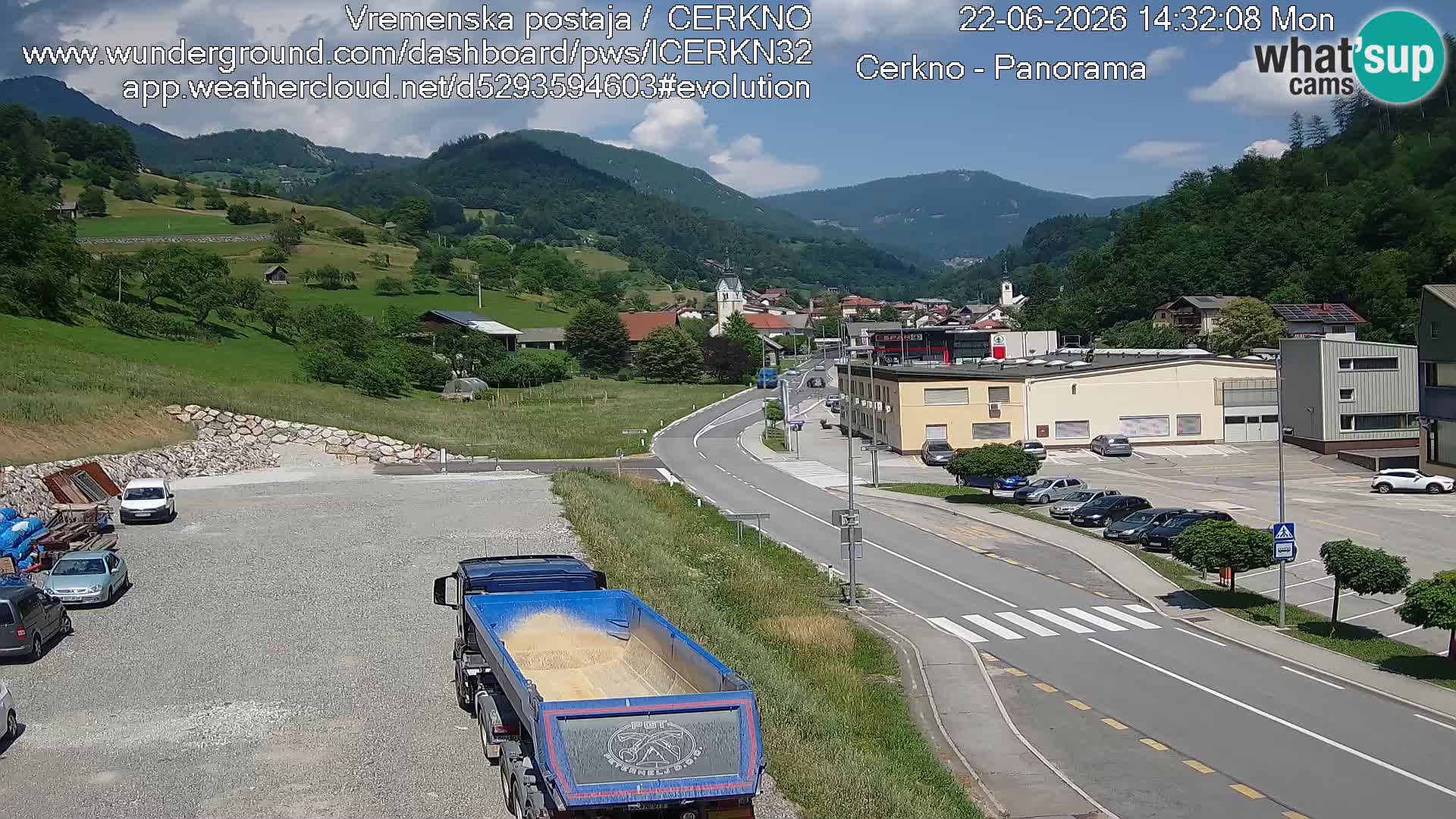 Cerkno city entrance Live Webcam