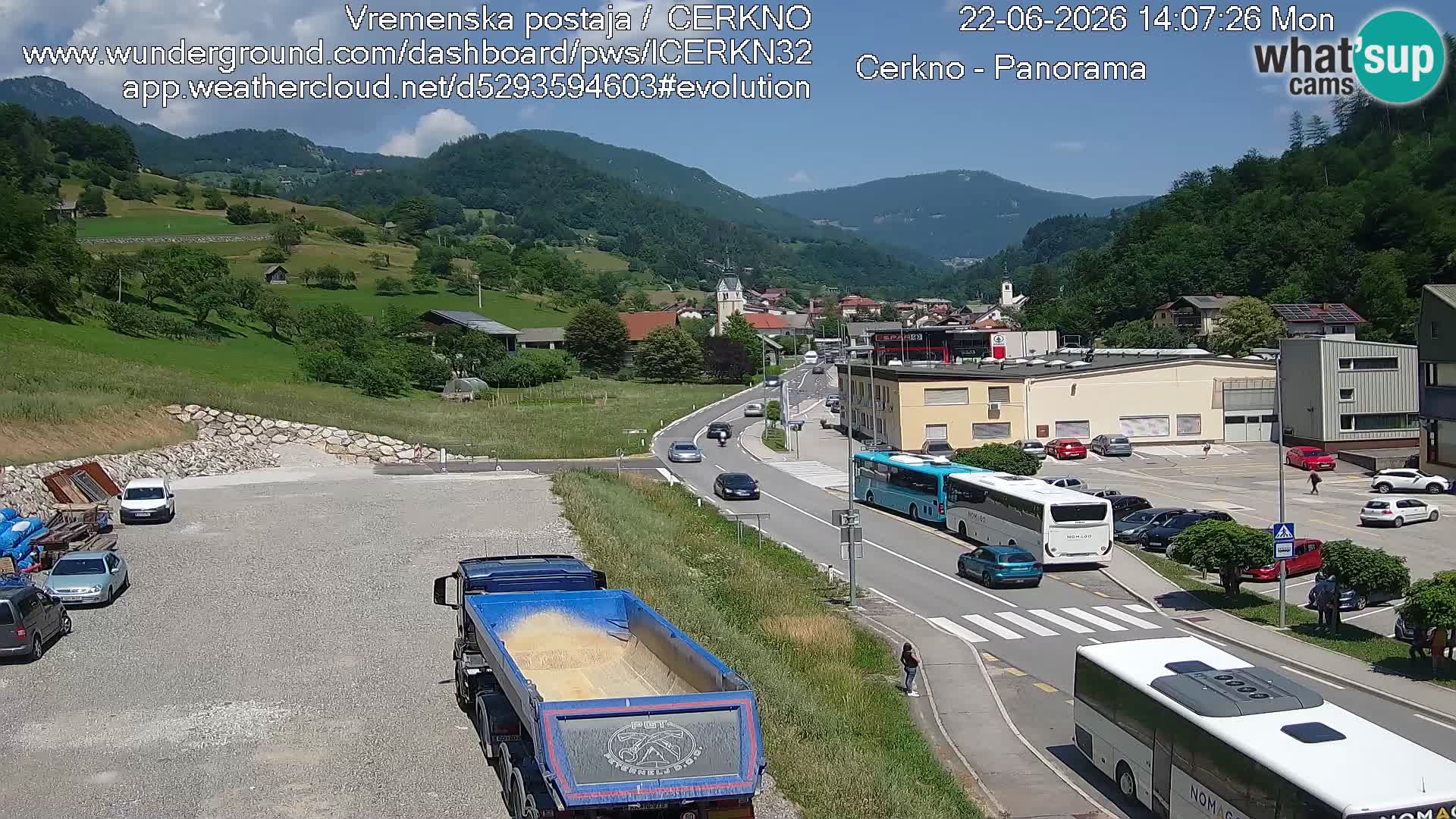 Cerkno entrada a la ciudad Webcam en vivo