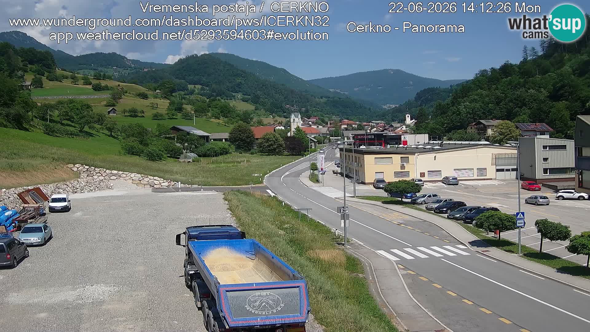Cerkno city entrance Live Webcam
