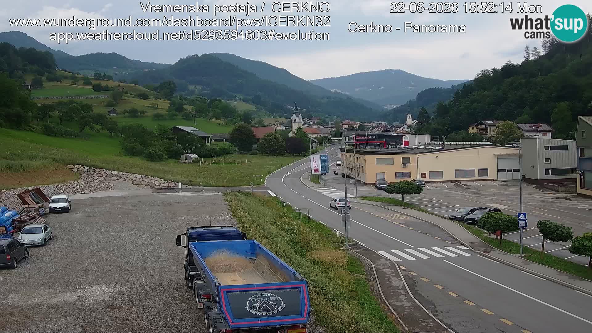 Cerkno city entrance Live Webcam