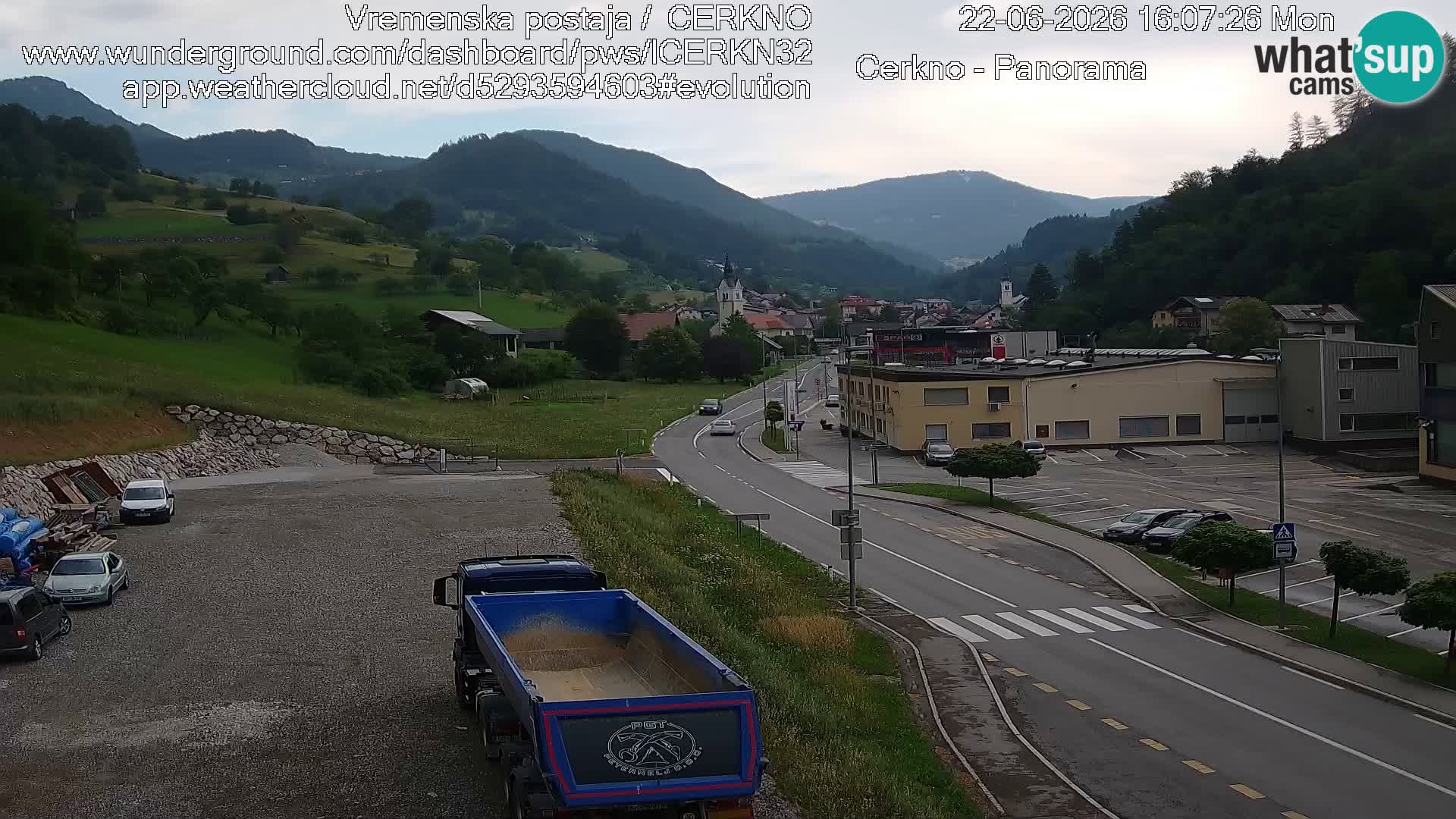 Cerkno entrada a la ciudad Webcam en vivo
