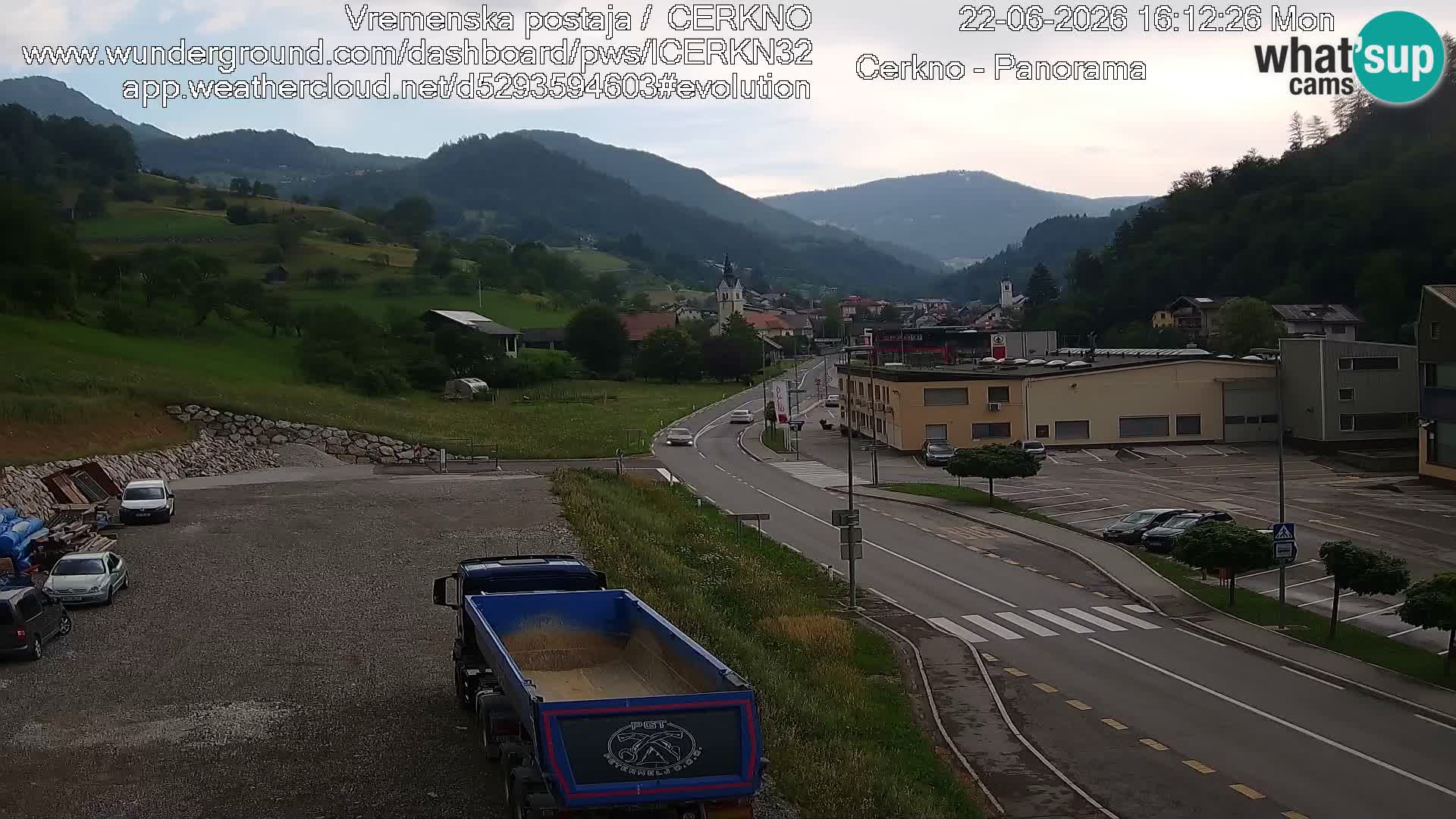 Cerkno entrada a la ciudad Webcam en vivo