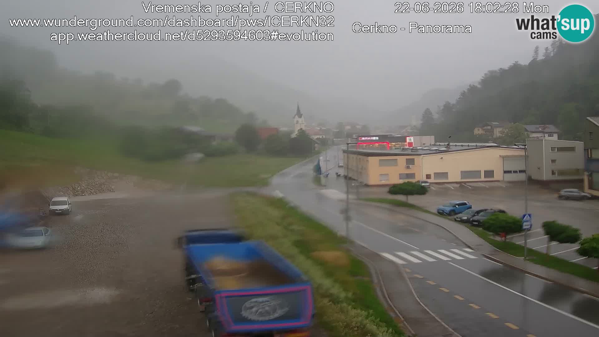 Cerkno city entrance Live Webcam
