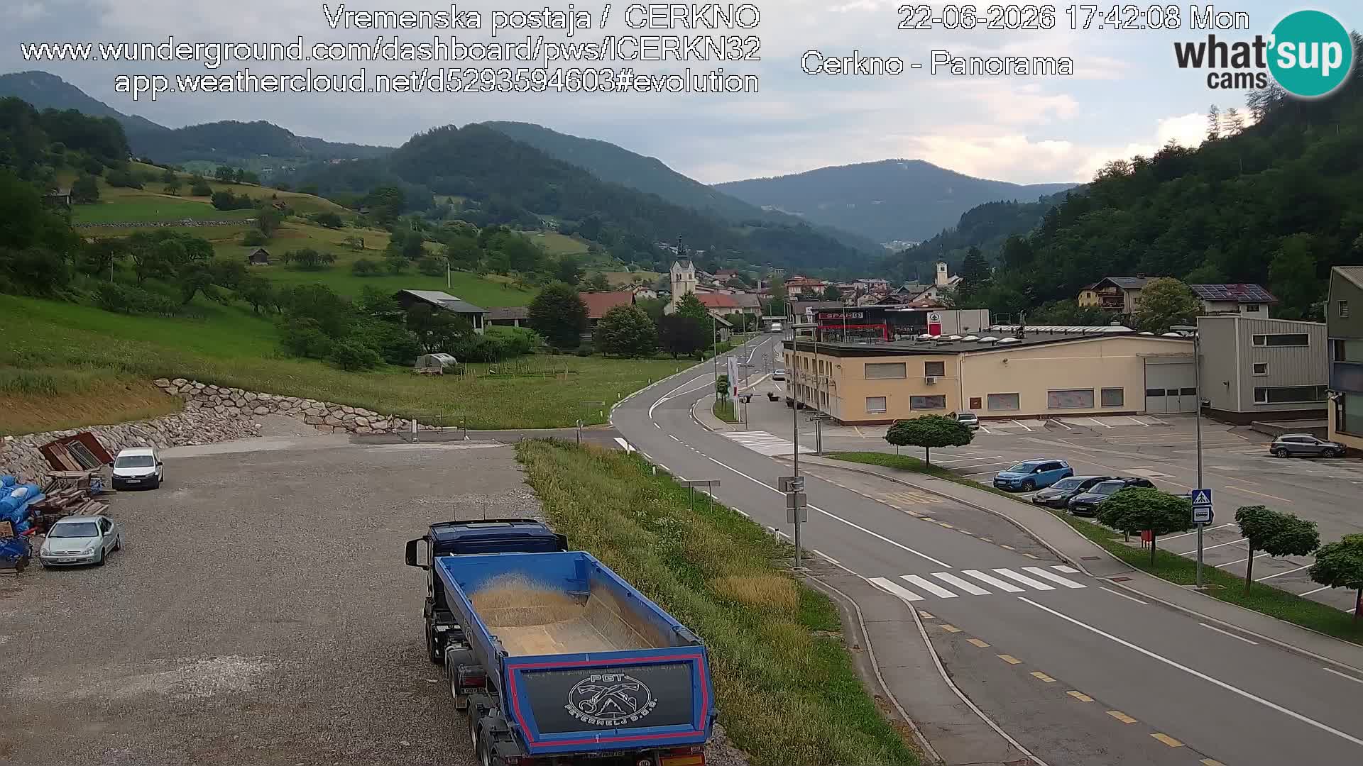Cerkno city entrance Live Webcam