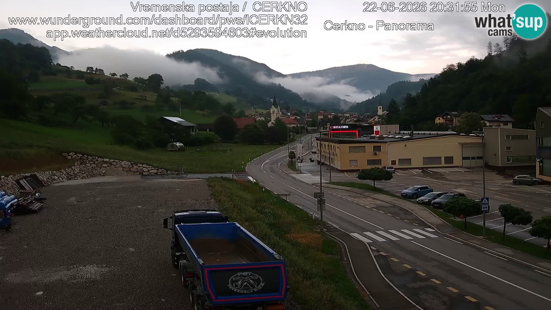 Cerkno city entrance Live Webcam