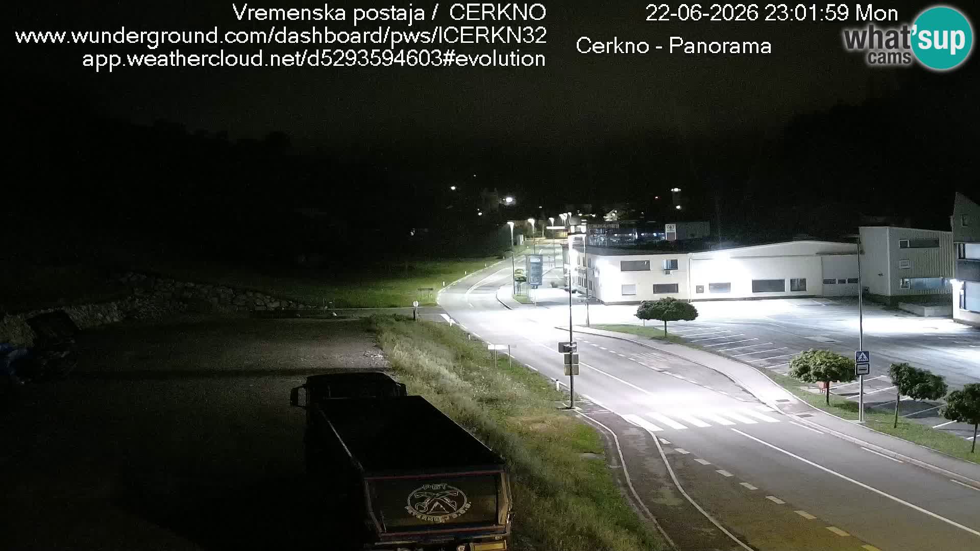 Cerkno city entrance Live Webcam