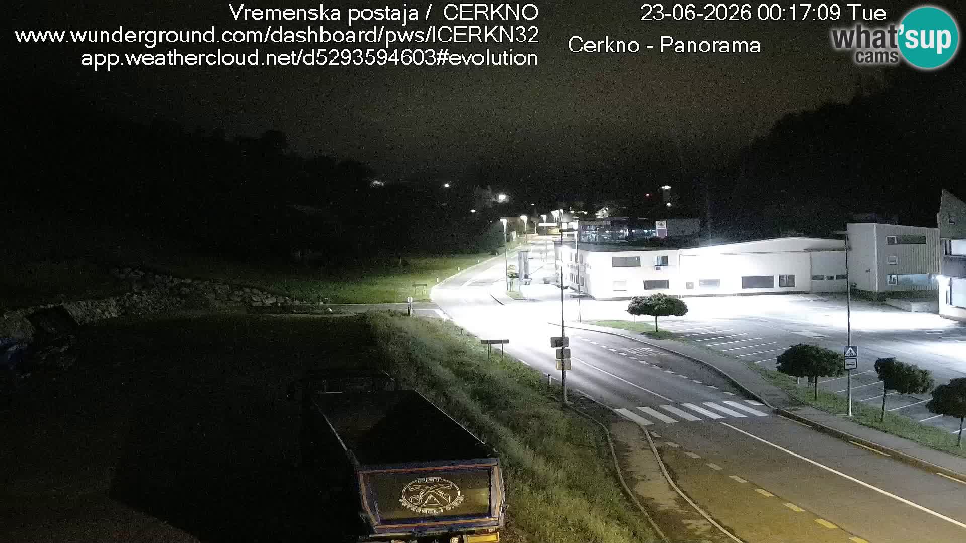 Cerkno city entrance Live Webcam