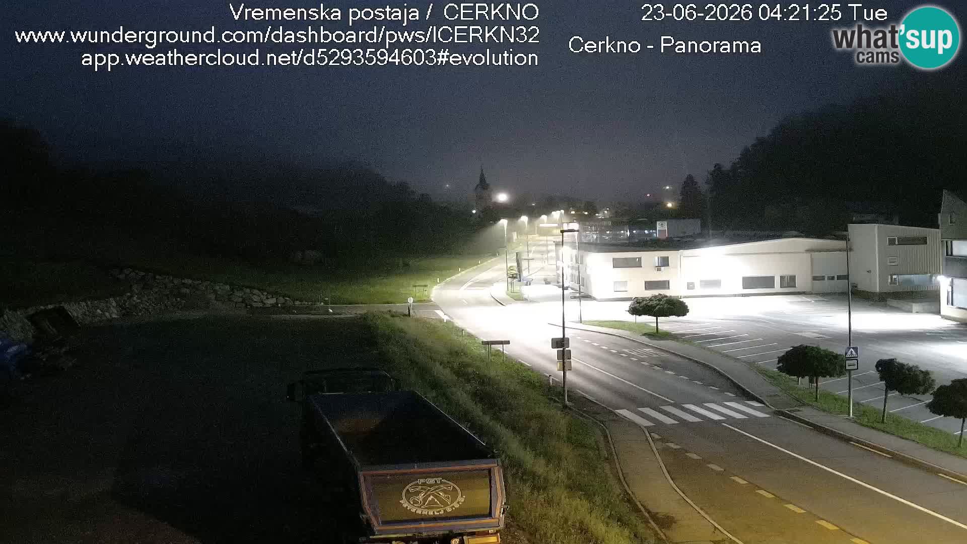 Webcam en direct – Entrée de la ville de Cerkno